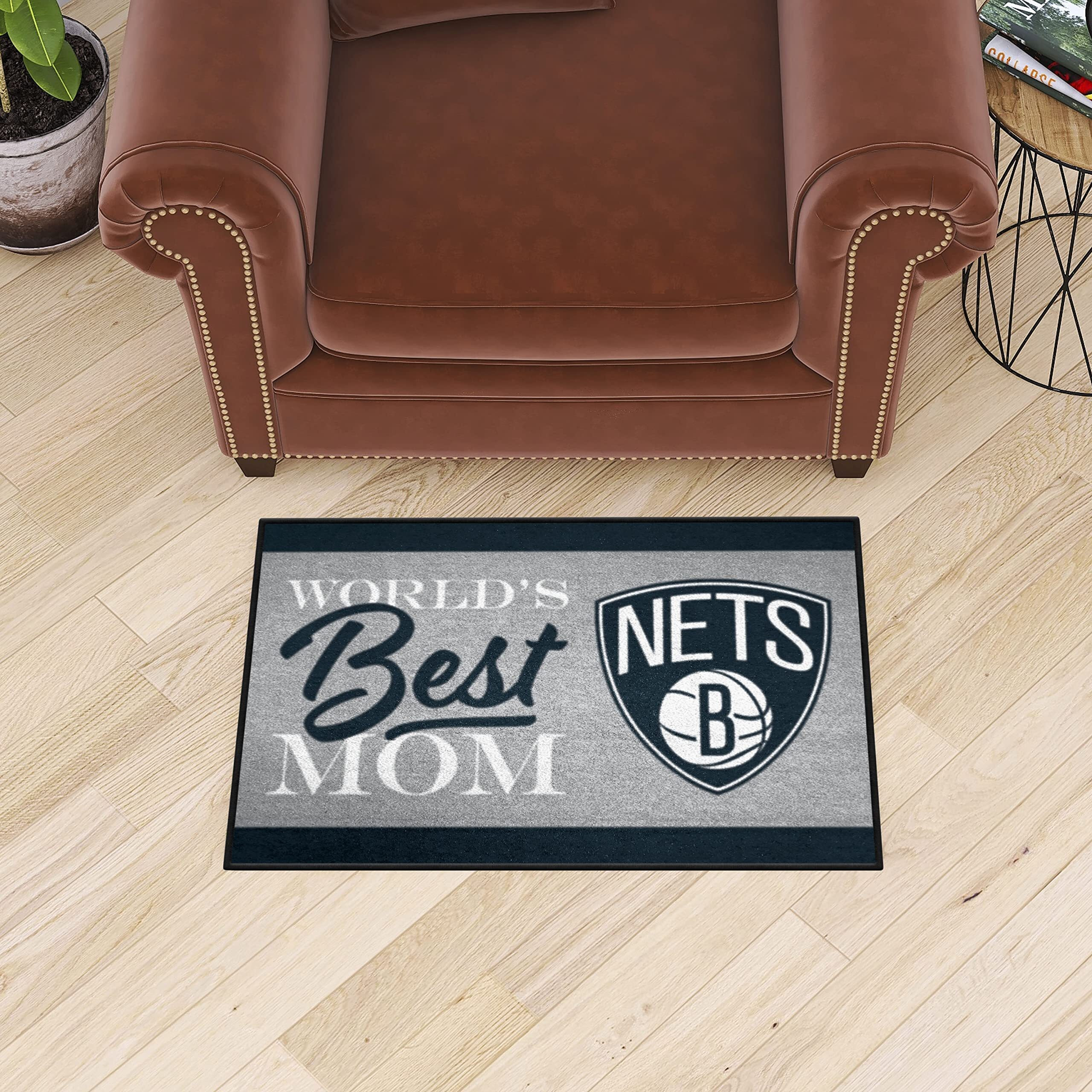 Brooklyn Nets World's Best Mom Starter Mat Accent Rug - 19in. x 30in.