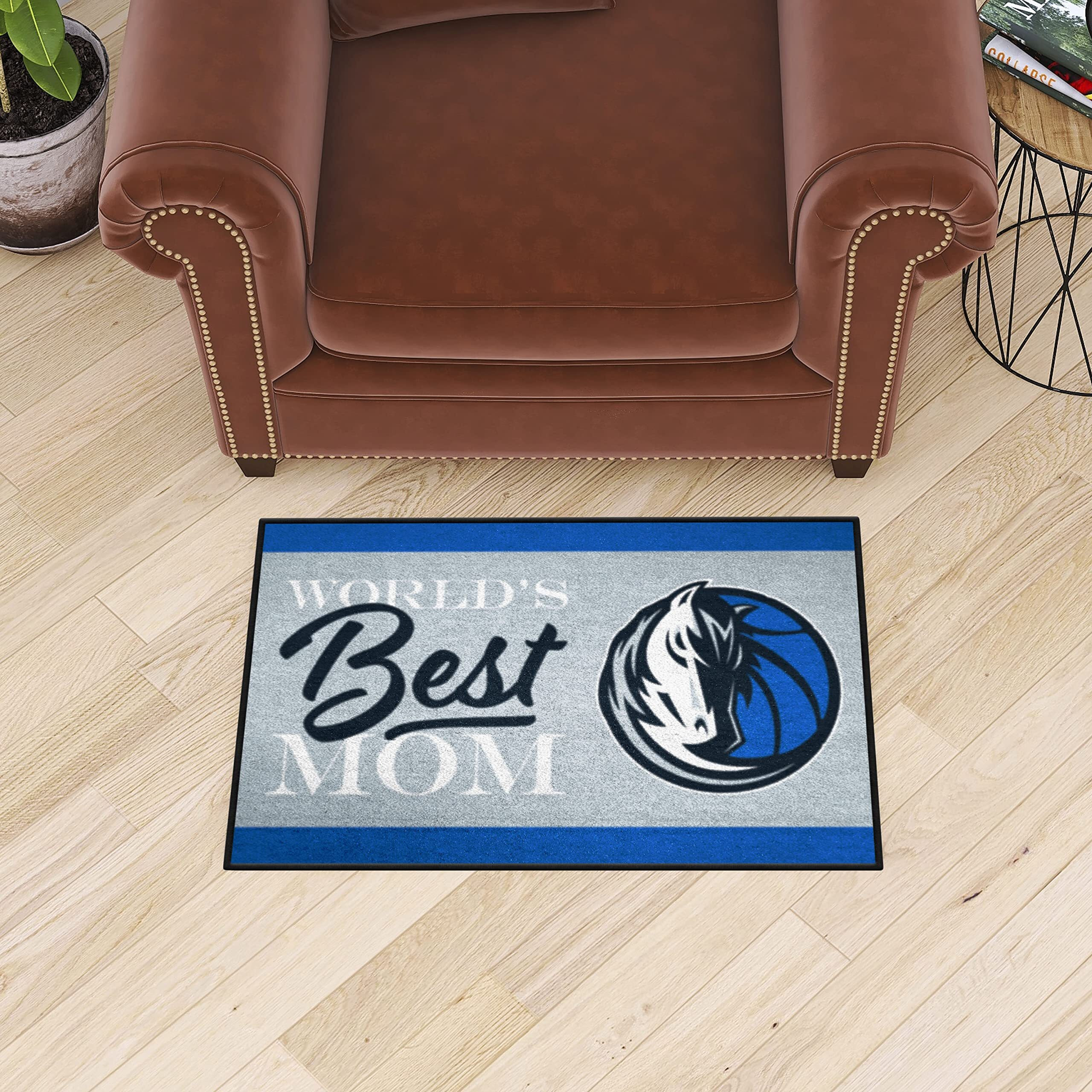 Dallas Mavericks World's Best Mom Starter Mat Accent Rug - 19in. x 30in.