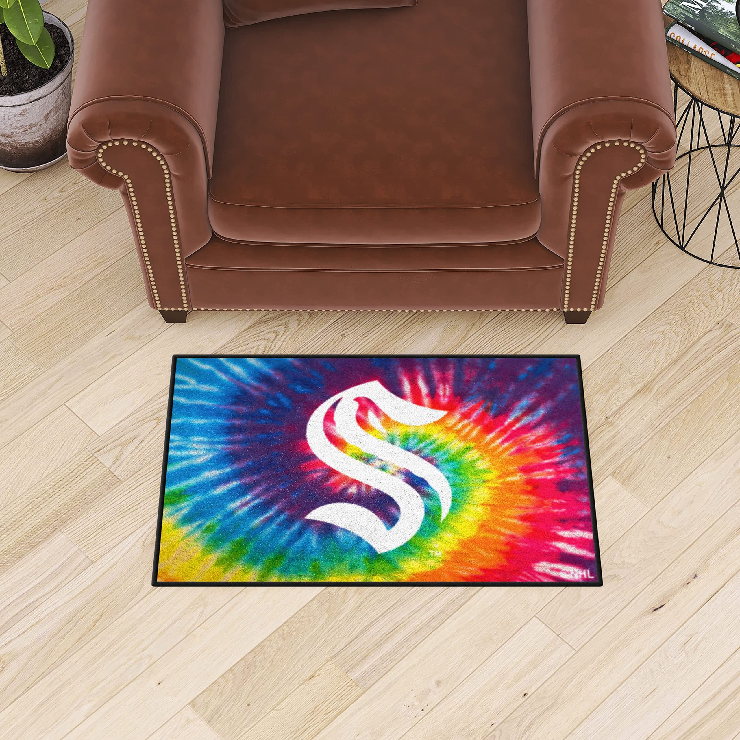 Seattle Kraken Tie Dye Starter Mat Accent Rug - 19in. x 30in.