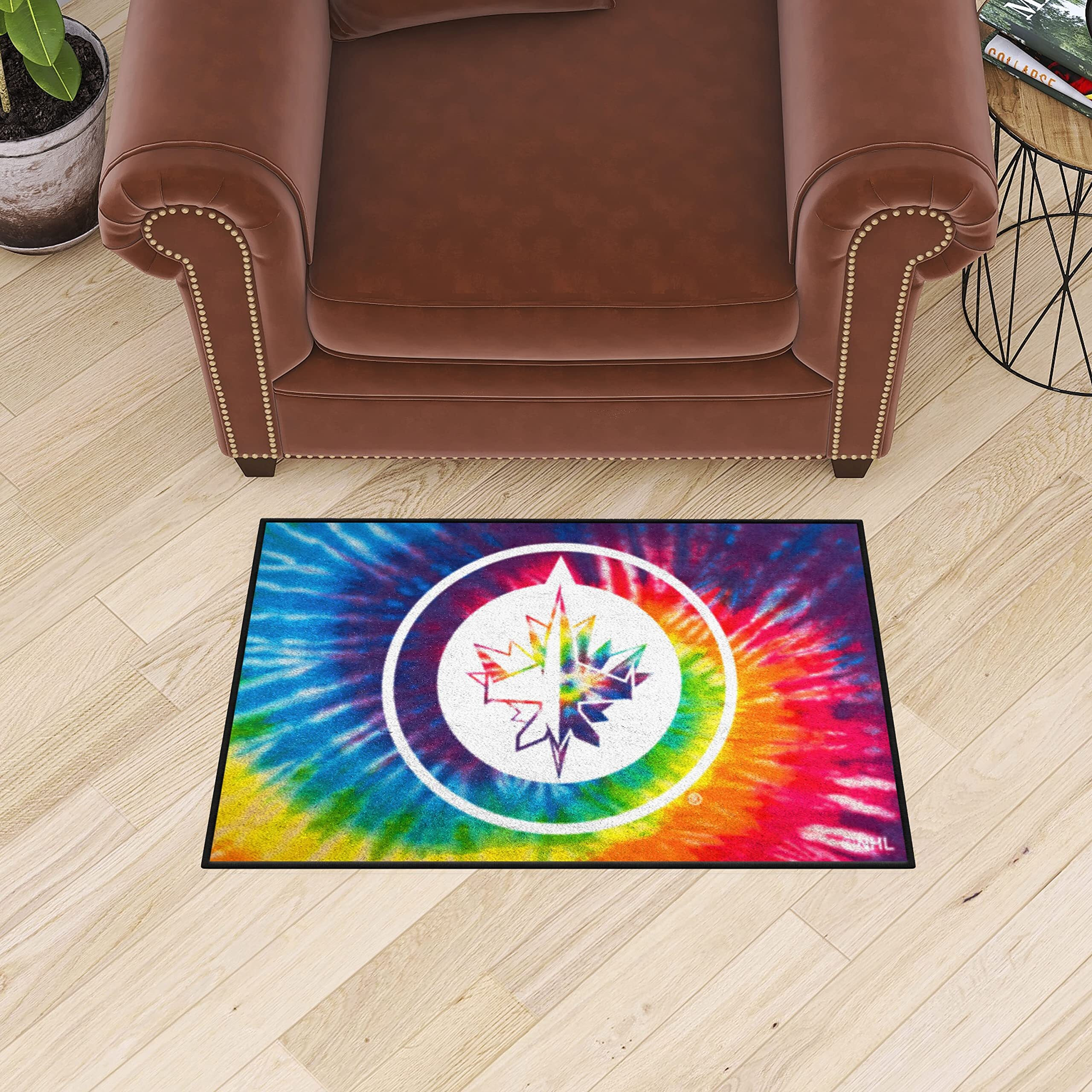 Winnipeg Jets Tie Dye Starter Mat Accent Rug - 19in. x 30in.