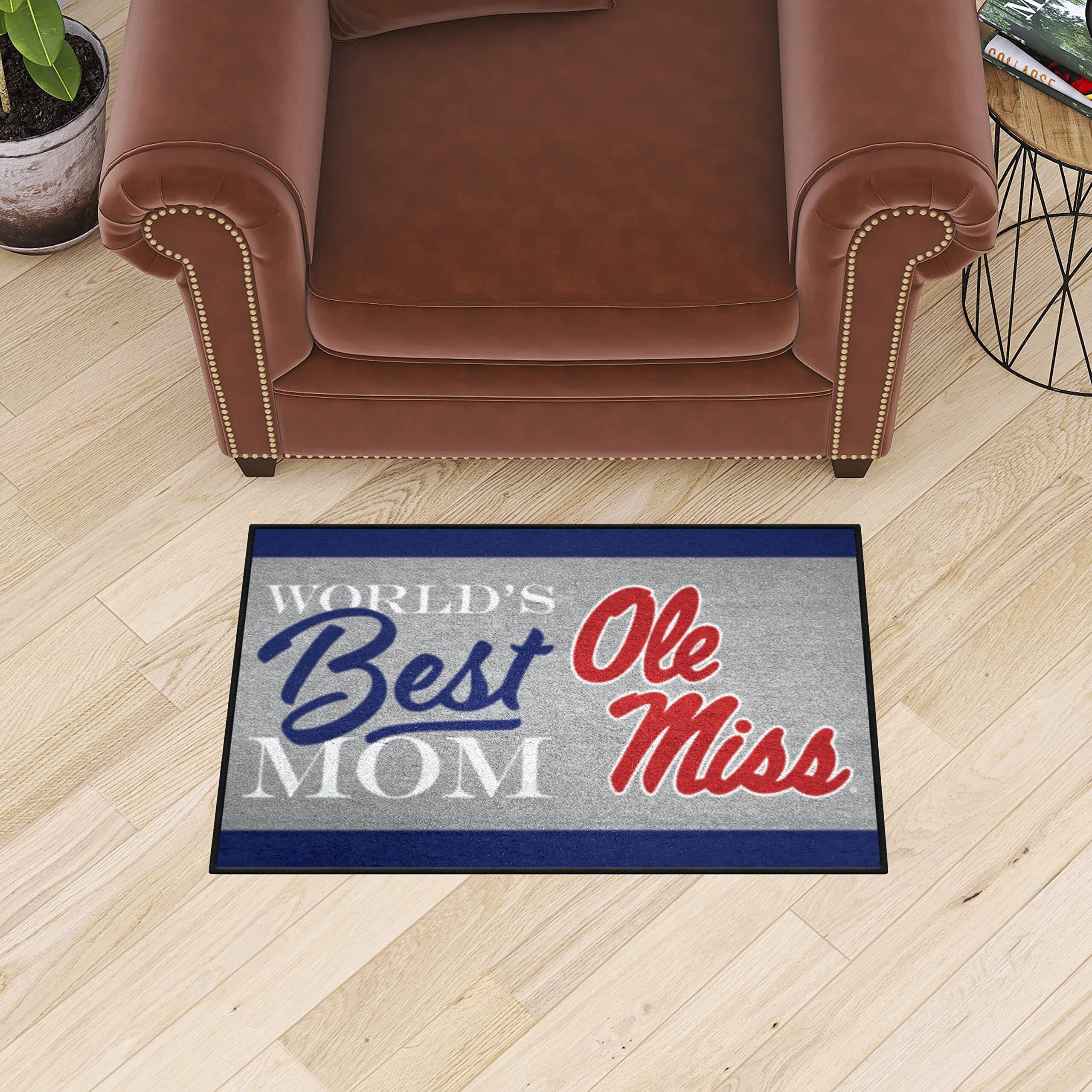 Ole Miss Rebels World's Best Mom Starter Mat Accent Rug - 19in. x 30in.