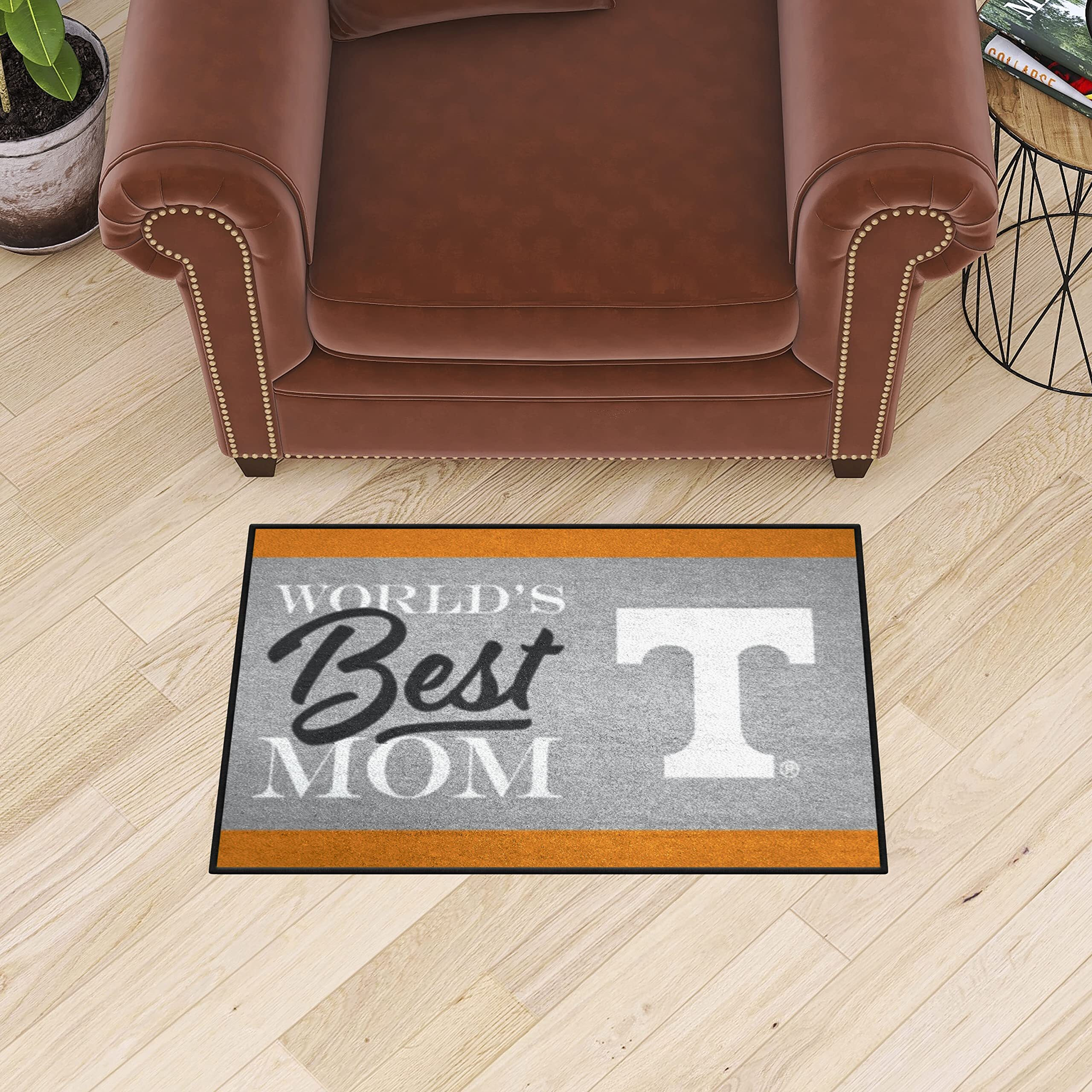 Tennessee Volunteers World's Best Mom Starter Mat Accent Rug - 19in. x 30in.