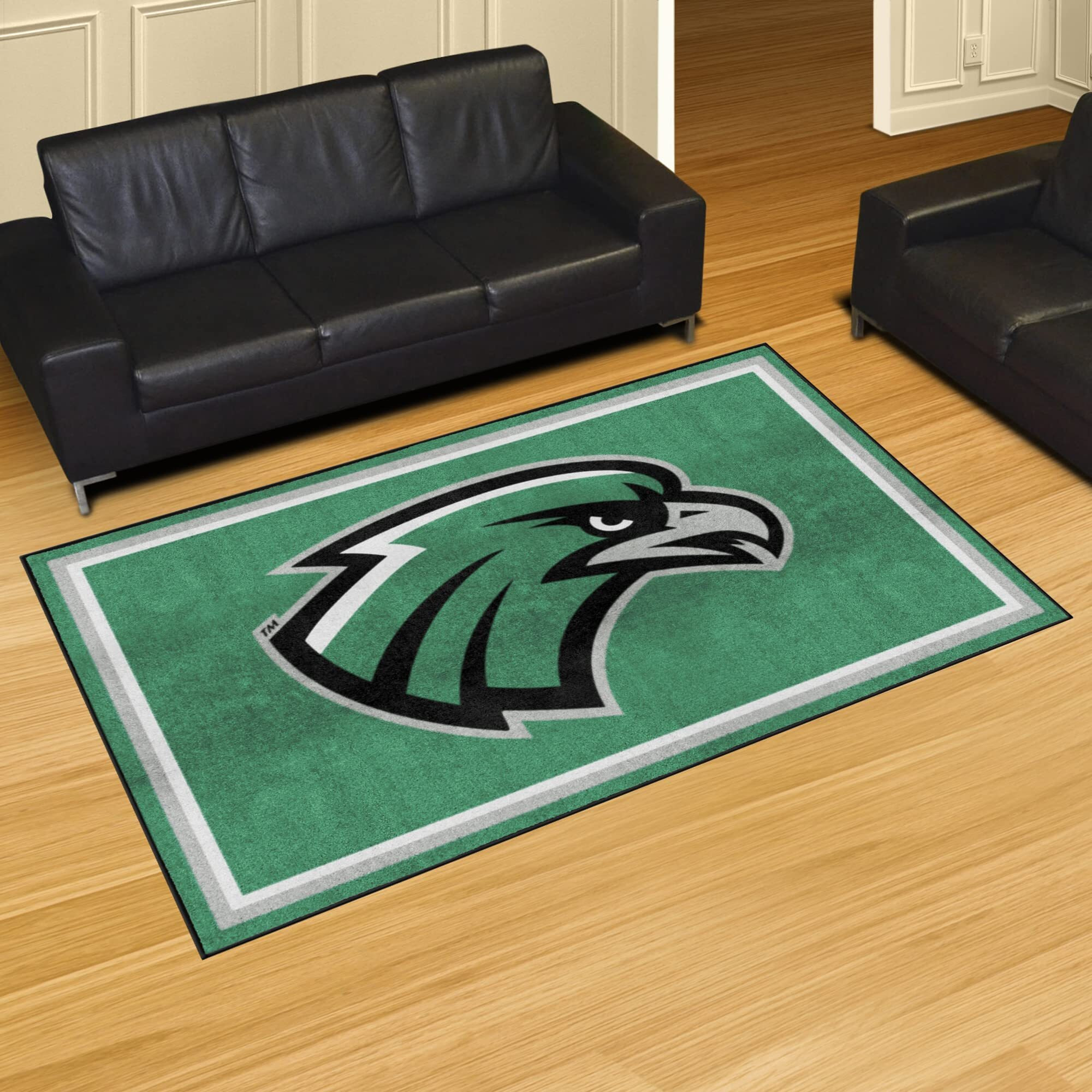 Northeastern State Riverhawks 5ft. x 8 ft. Plush Area Rug