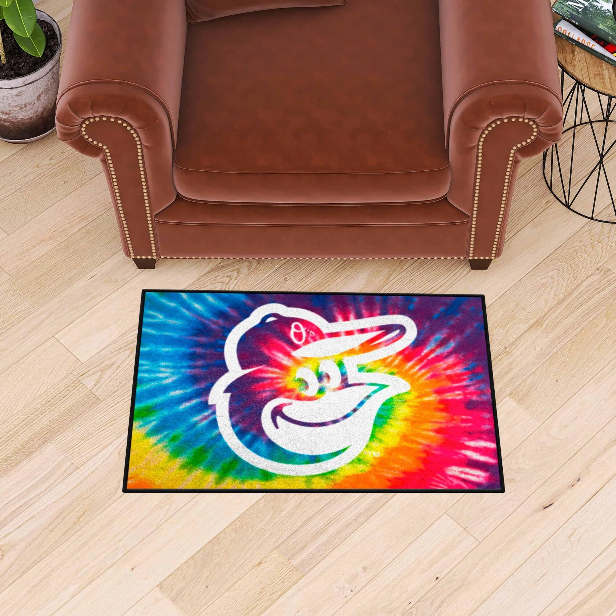 Baltimore Orioles Tie Dye Starter Mat Accent Rug - 19in. x 30in.