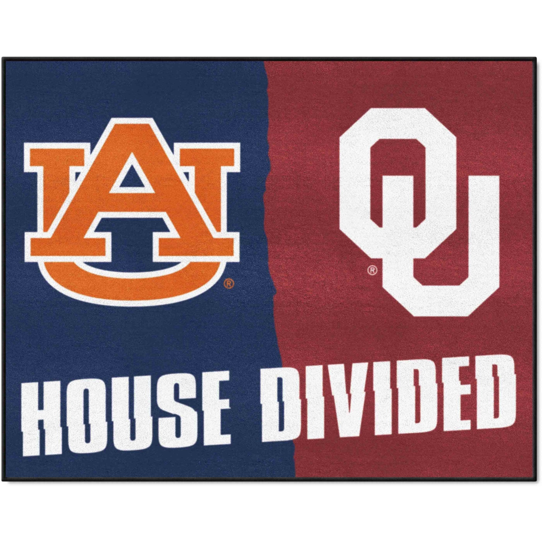 House Divided - Auburn / Oklahoma House Divided Rug - 34 in. x 42.5 in.