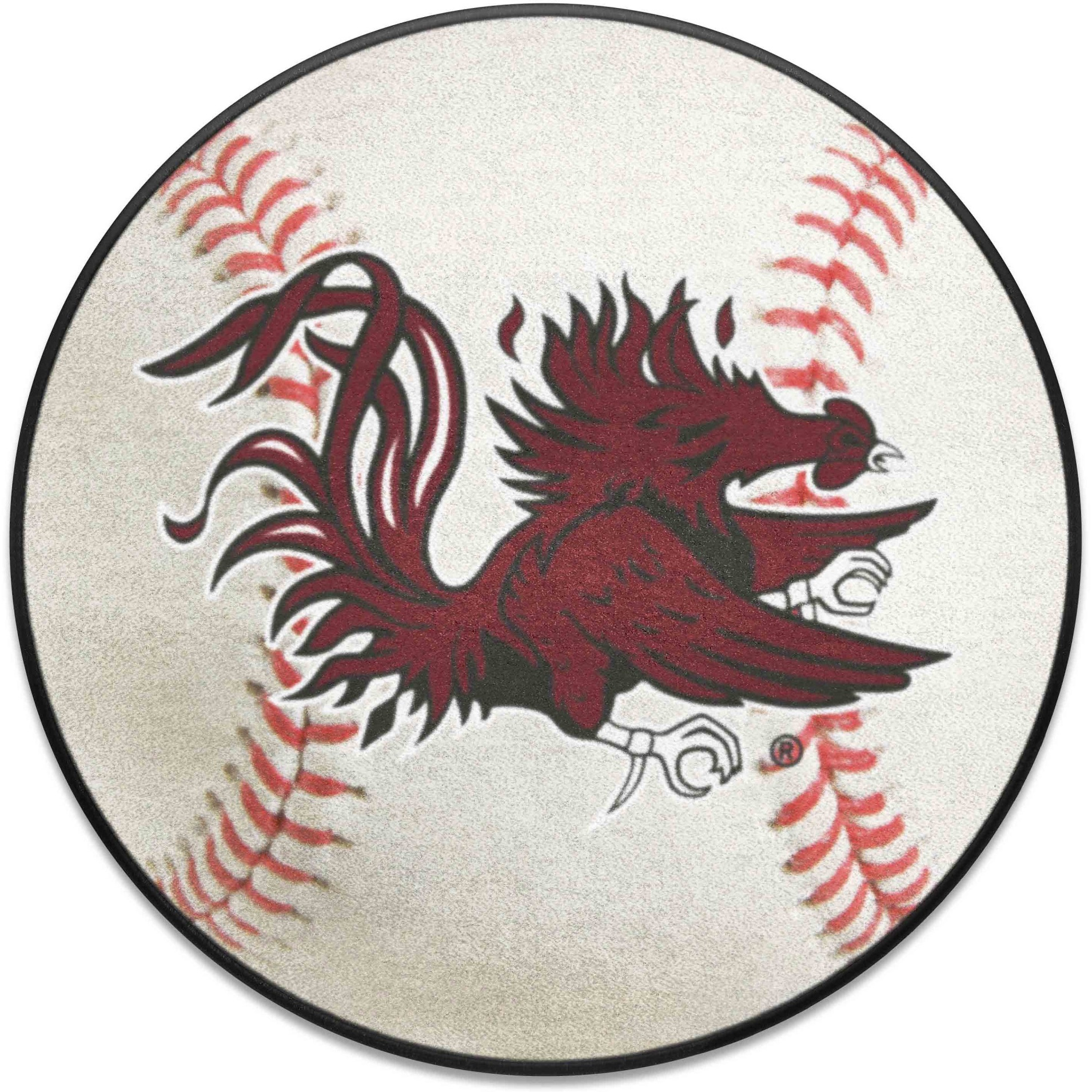 South Carolina Gamecocks Baseball Rug - 27in. Diameter
