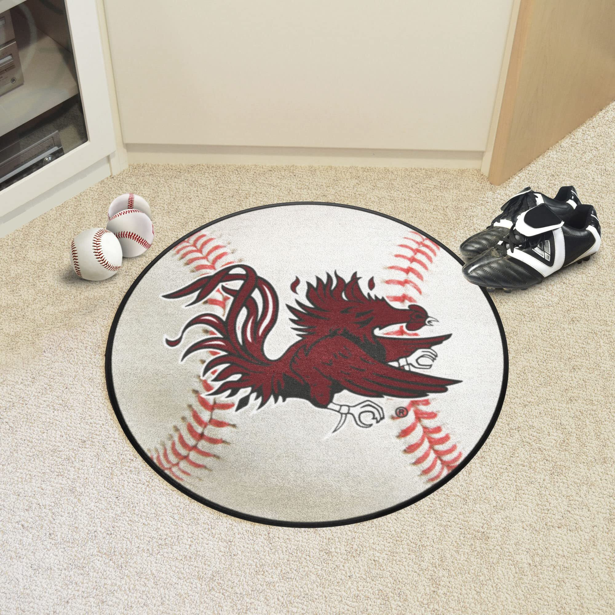 South Carolina Gamecocks Baseball Rug - 27in. Diameter