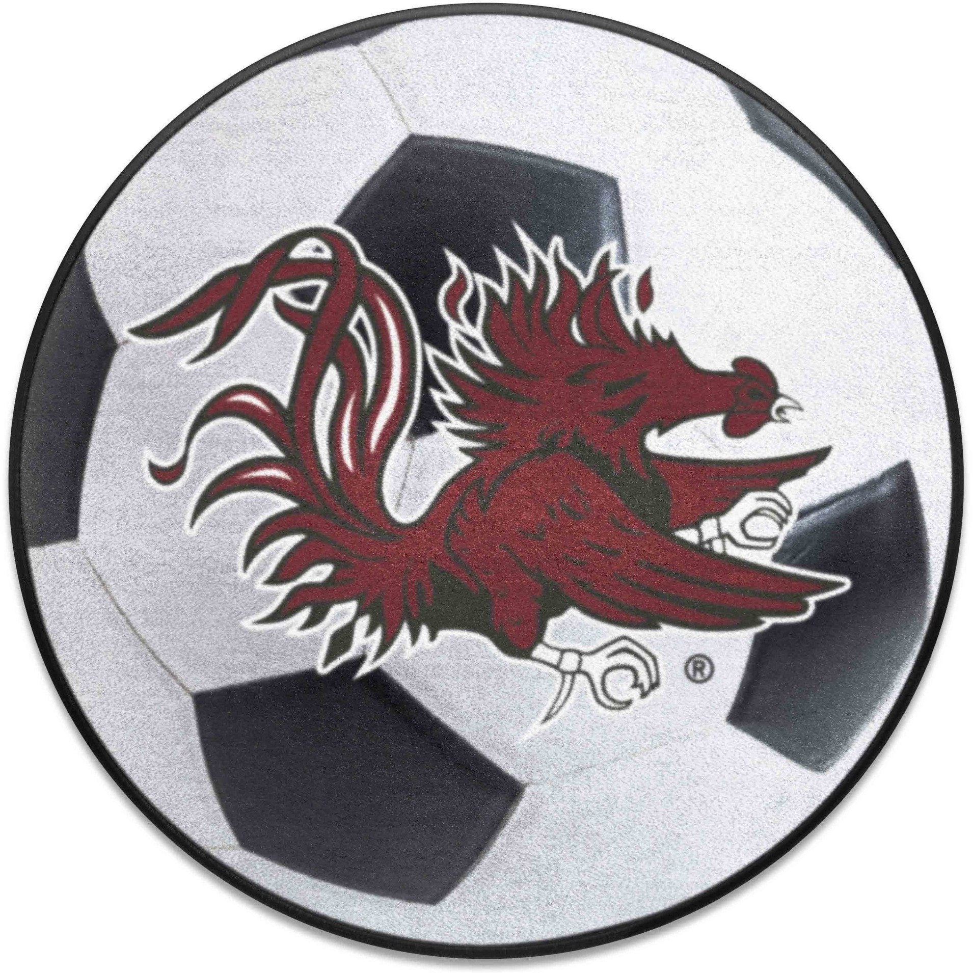 South Carolina Gamecocks Soccer Ball Rug - 27in. Diameter
