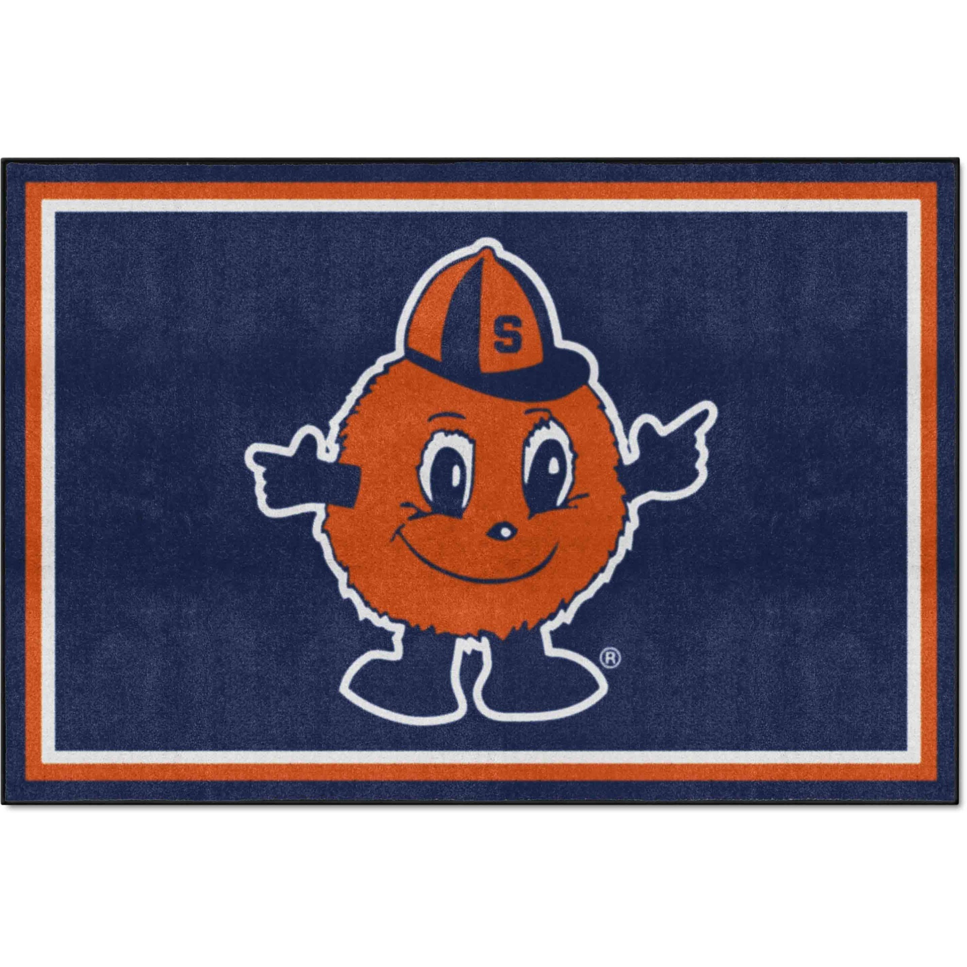 Syracuse Orange 5ft. x 8 ft. Plush Area Rug, Otto Mascot Logo