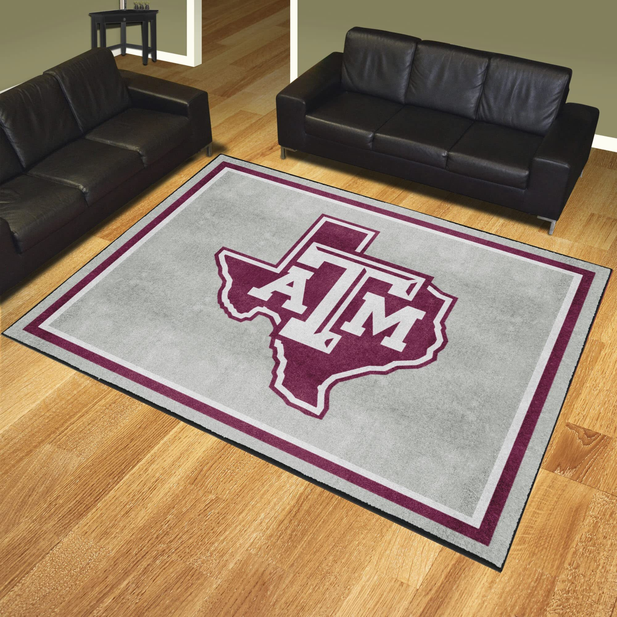 Texas A&M Aggies 8ft. x 10 ft. Plush Area Rug, Gary