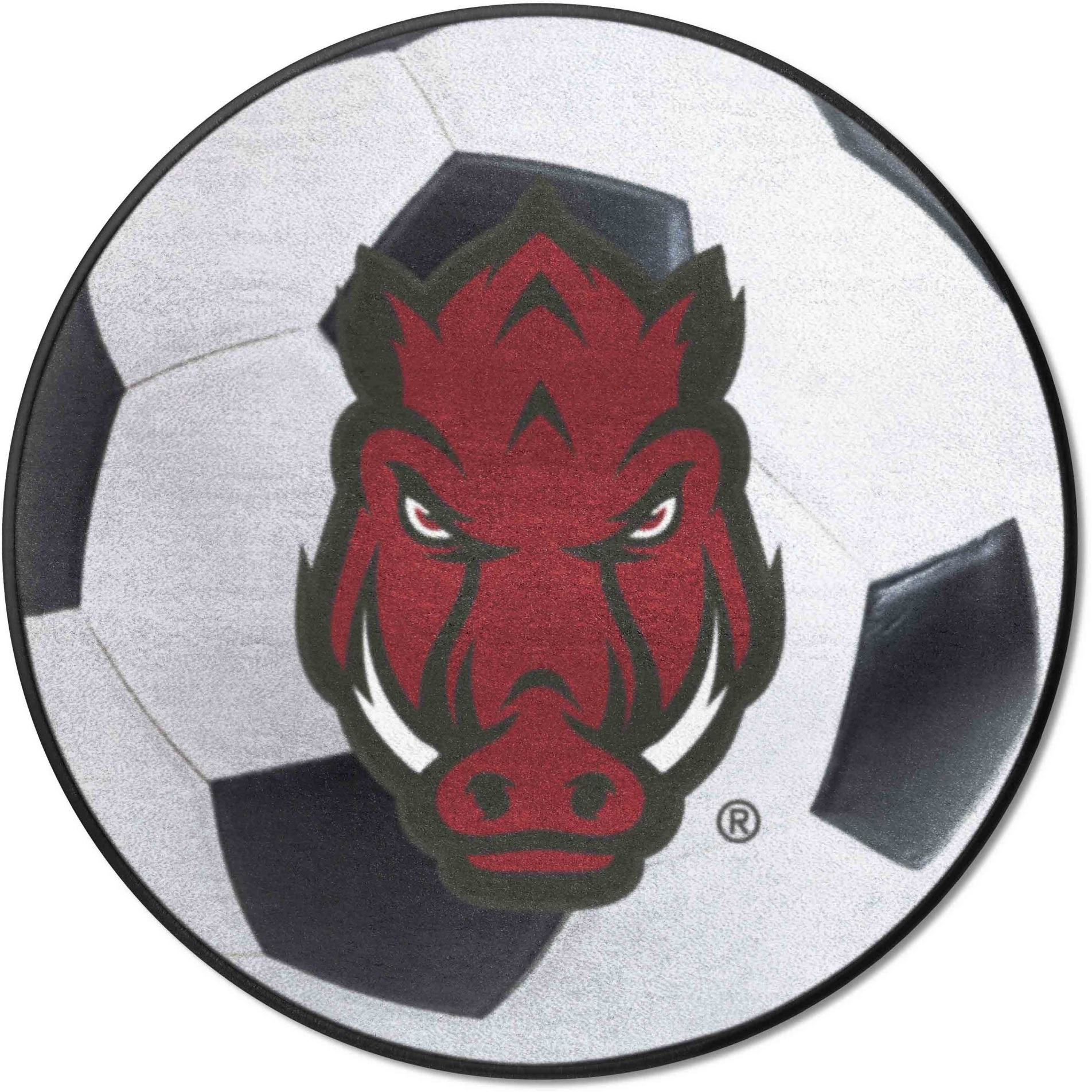 Arkansas Razorbacks Soccer Ball Rug - 27in. Diameter