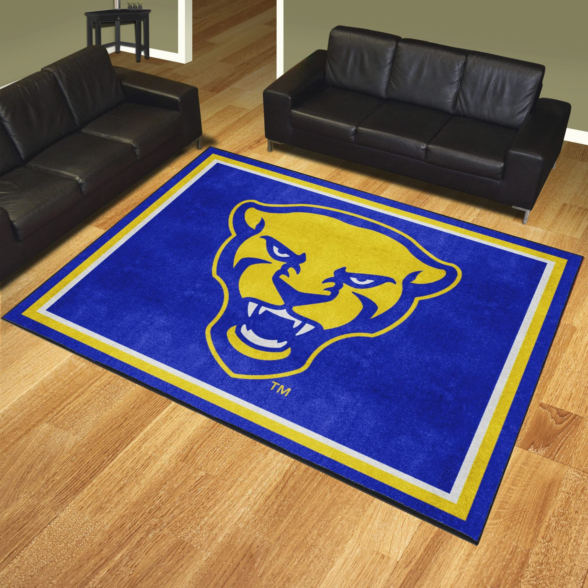 Pitt Panthers 8ft. x 10 ft. Plush Area Rug, Panther Logo