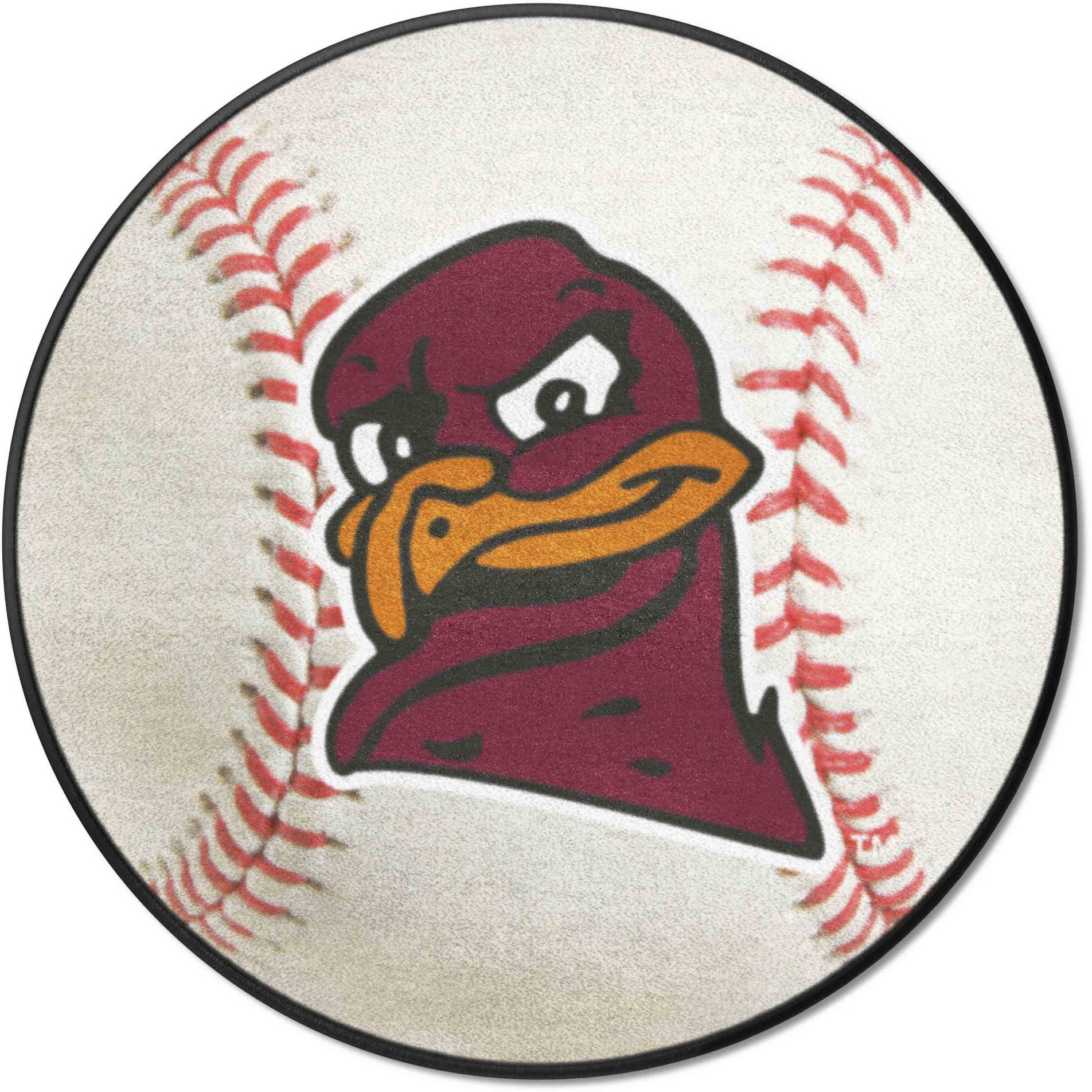 Virginia Tech Hokies Baseball Rug, Hokie Bird Logo - 27in. Diameter