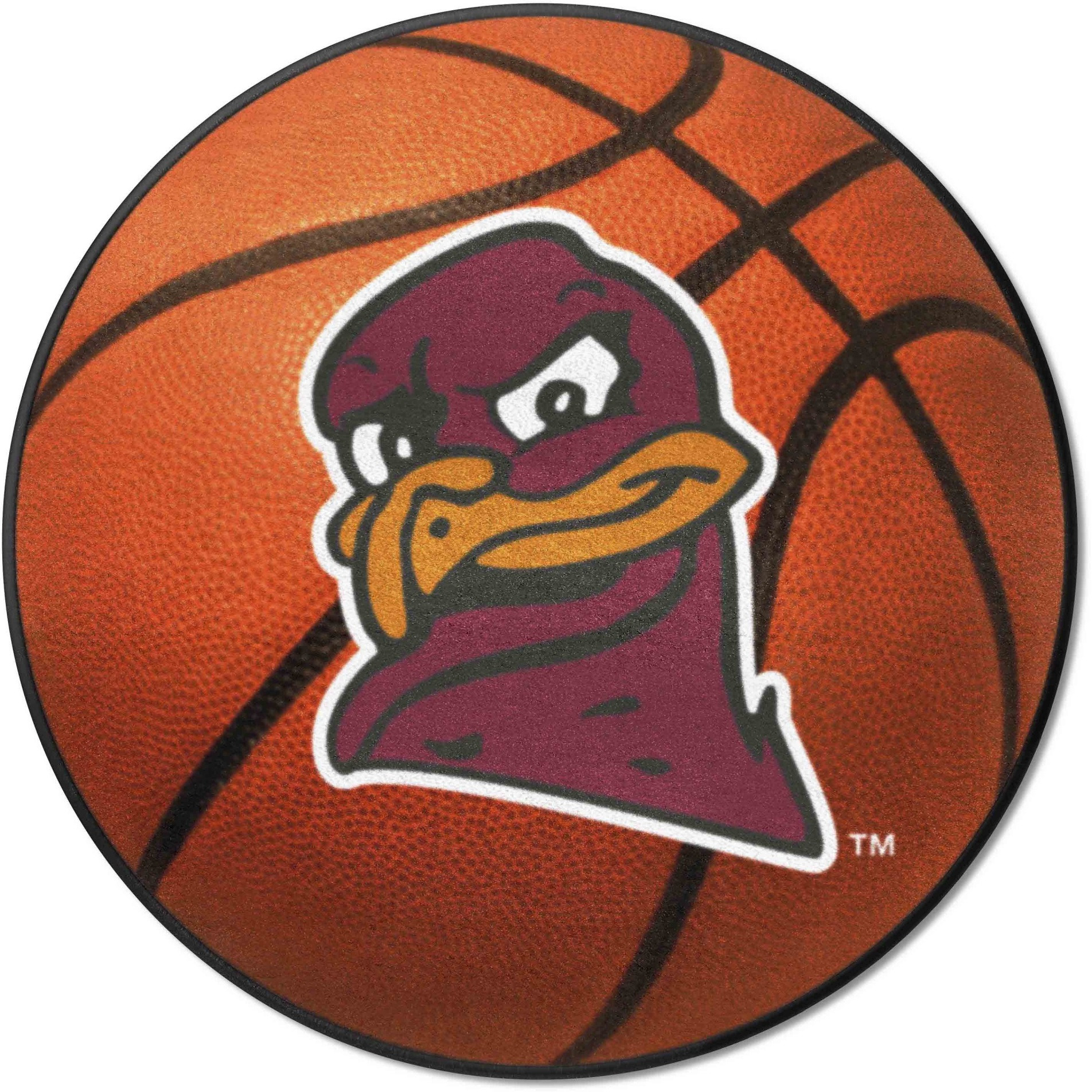 Virginia Tech Hokies Basketball Rug, Hokie Bird Logo - 27in. Diameter
