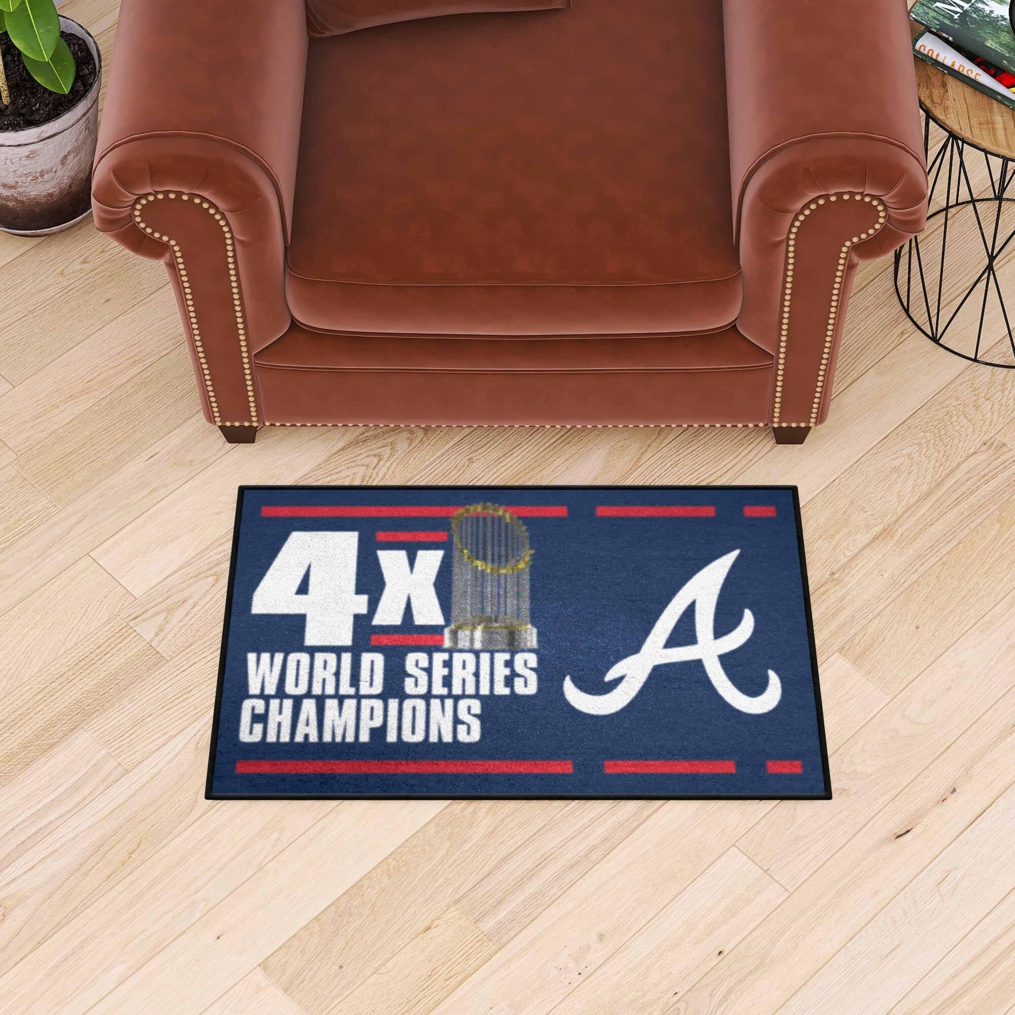 Atlanta Braves Dynasty Starter Mat Accent Rug - 19in. x 30in.