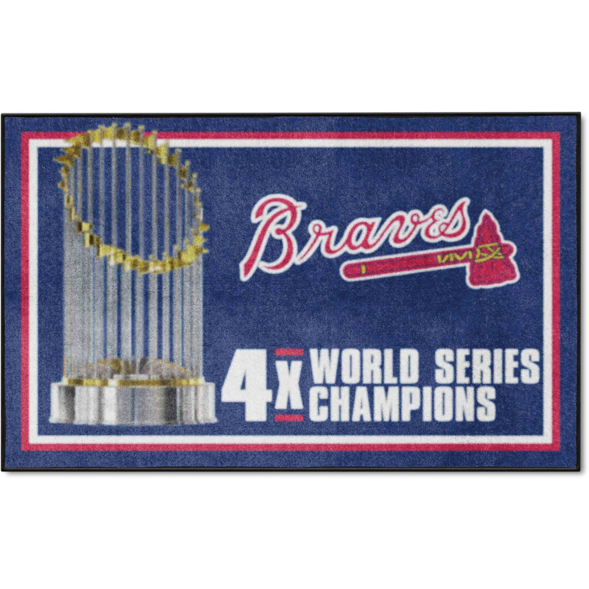Atlanta Braves Dynasty 4ft. x 6ft. Plush Area Rug