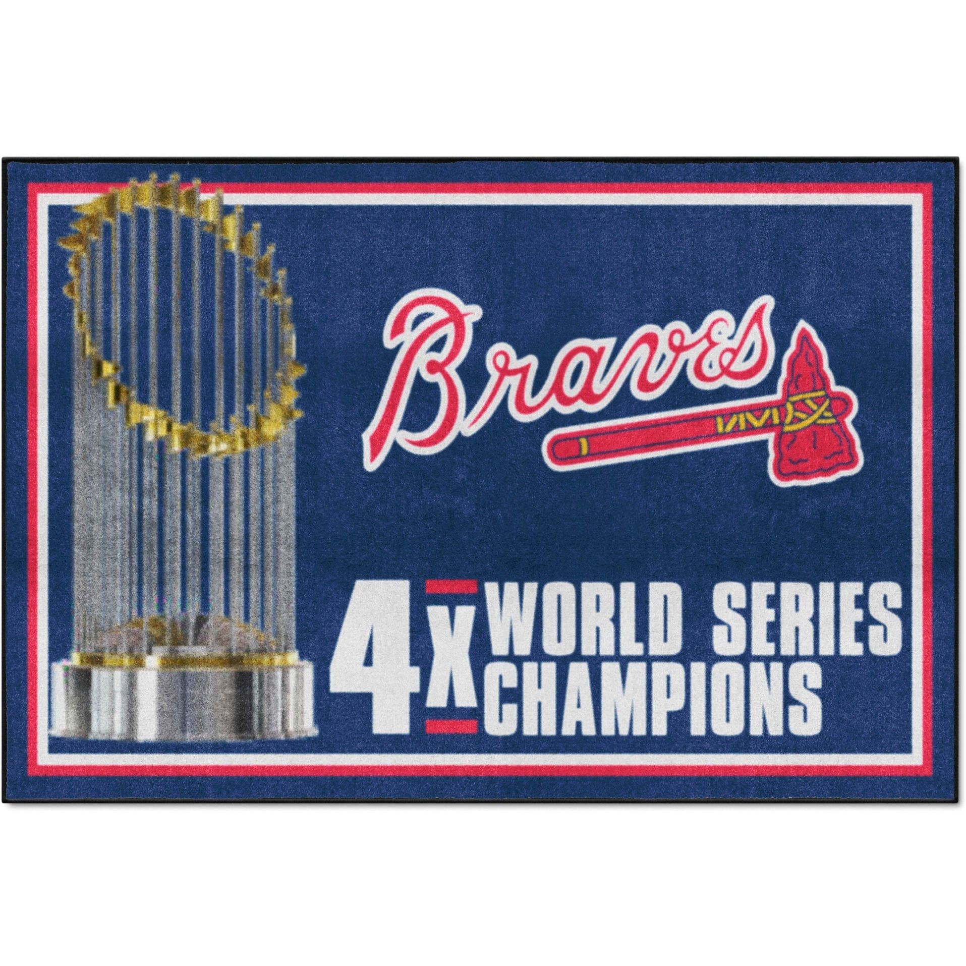 Atlanta Braves Dynasty 5ft. x 8 ft. Plush Area Rug