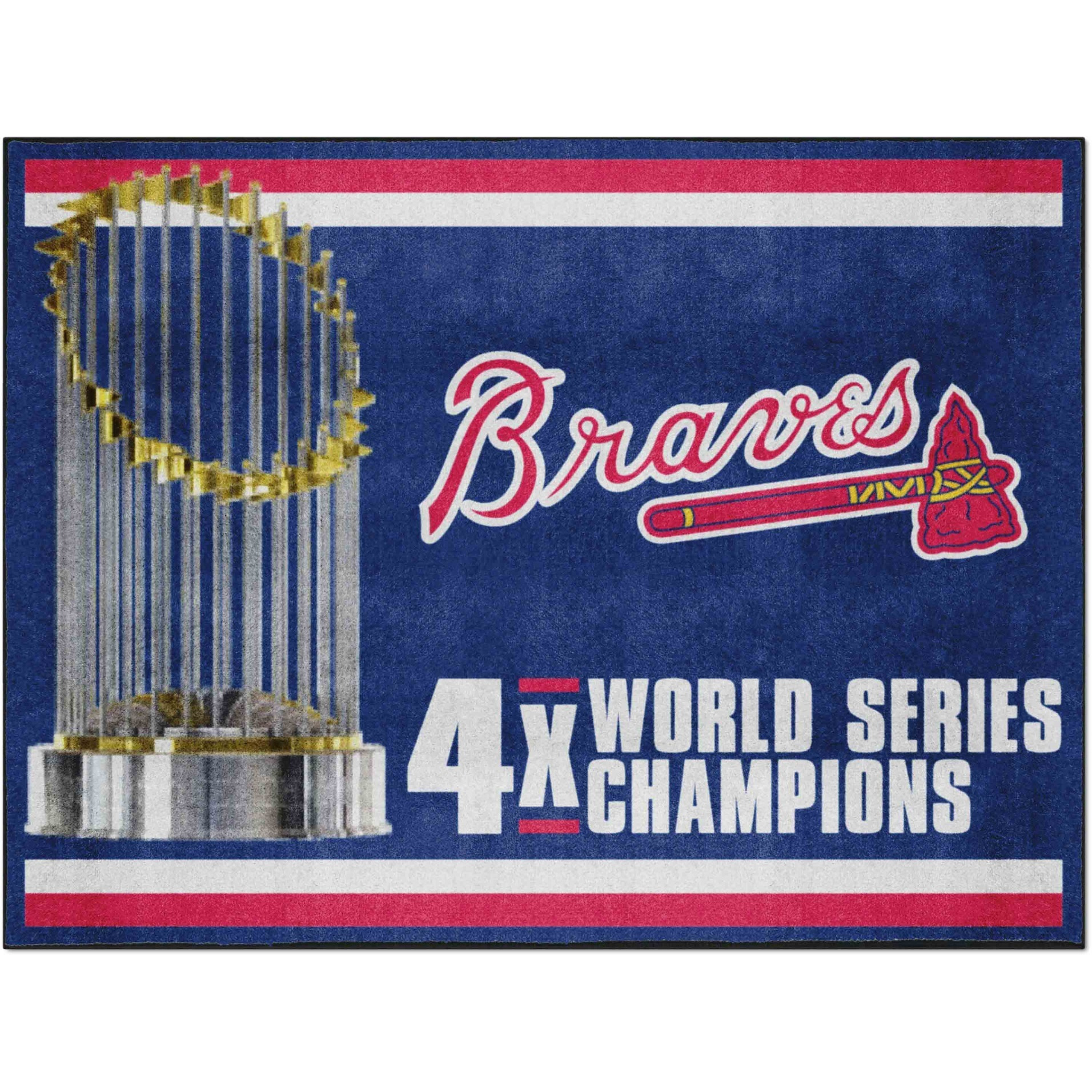 Atlanta Braves Dynasty 8ft. x 10 ft. Plush Area Rug