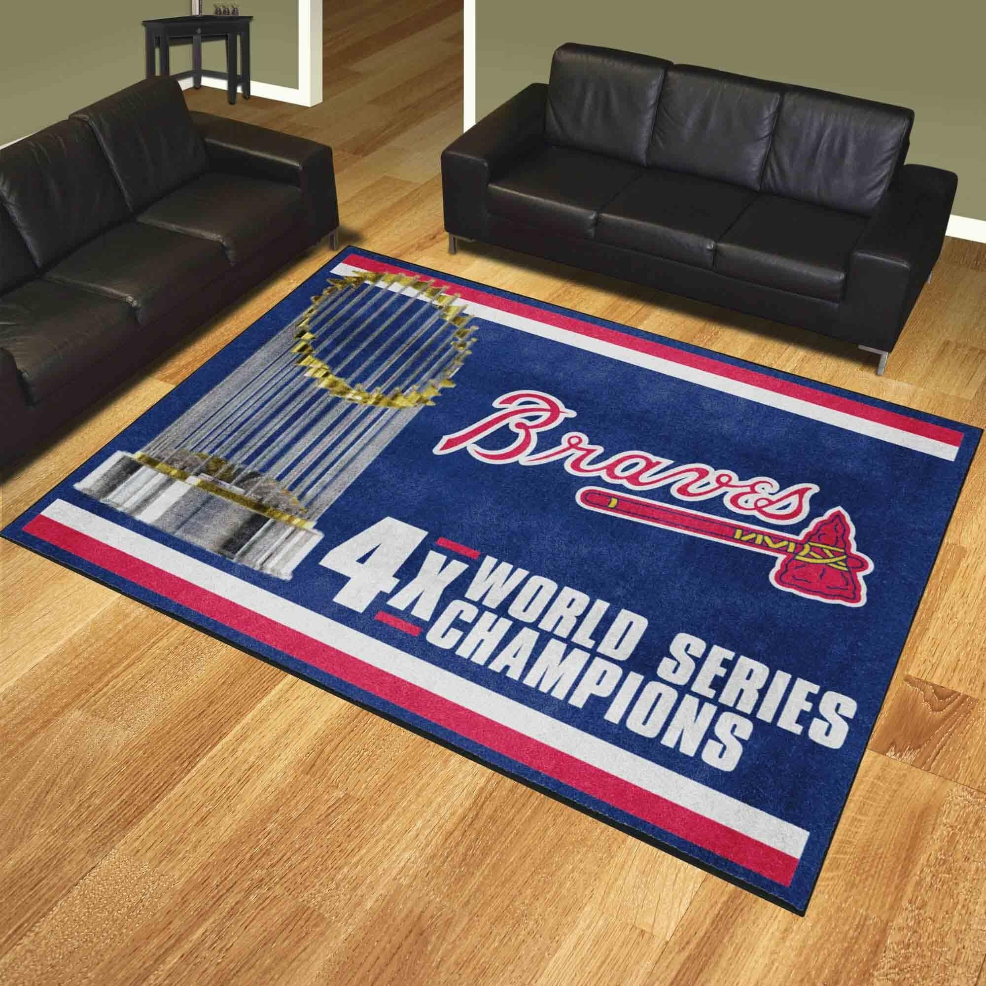 Atlanta Braves Dynasty 8ft. x 10 ft. Plush Area Rug