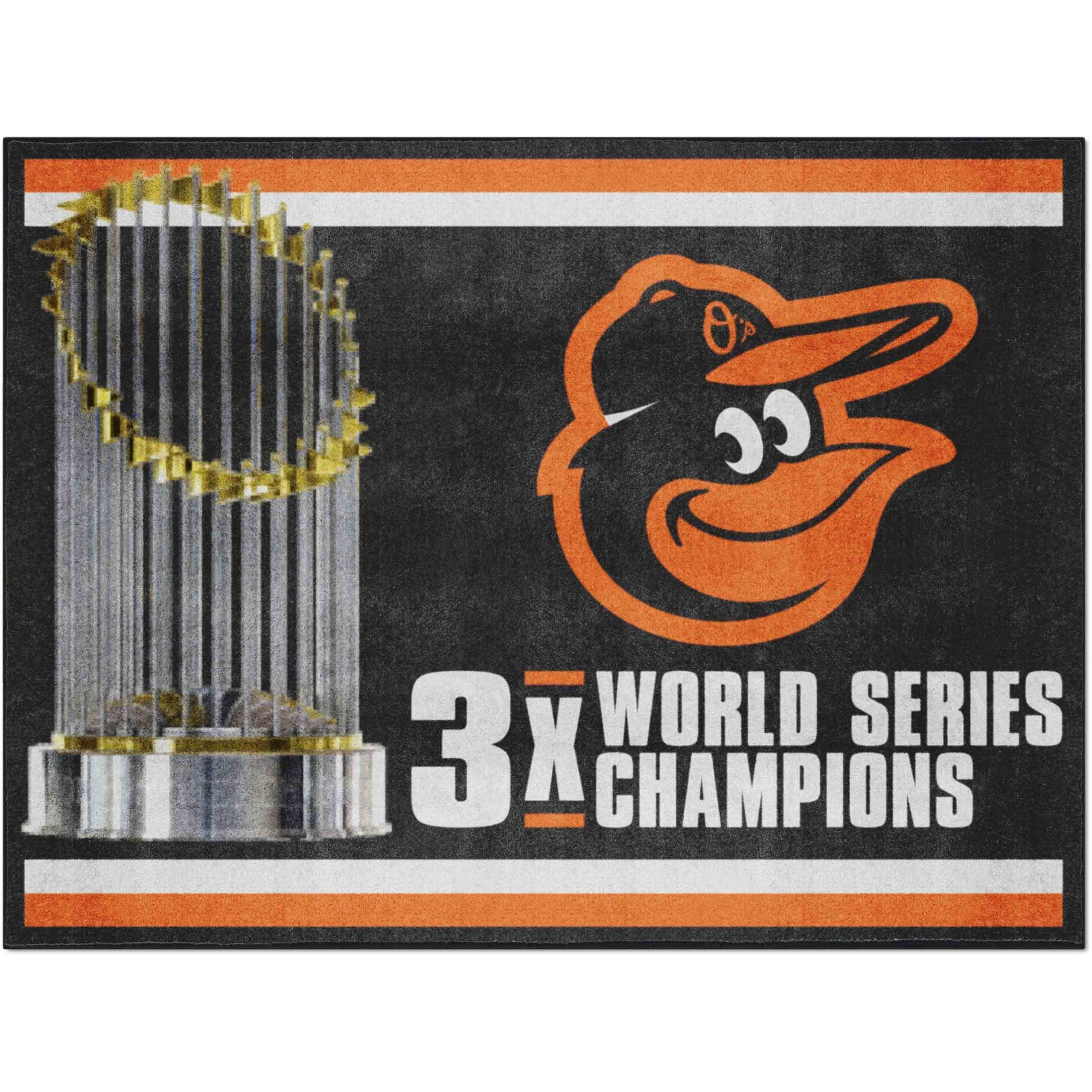 Baltimore Orioles Dynasty 8ft. x 10 ft. Plush Area Rug