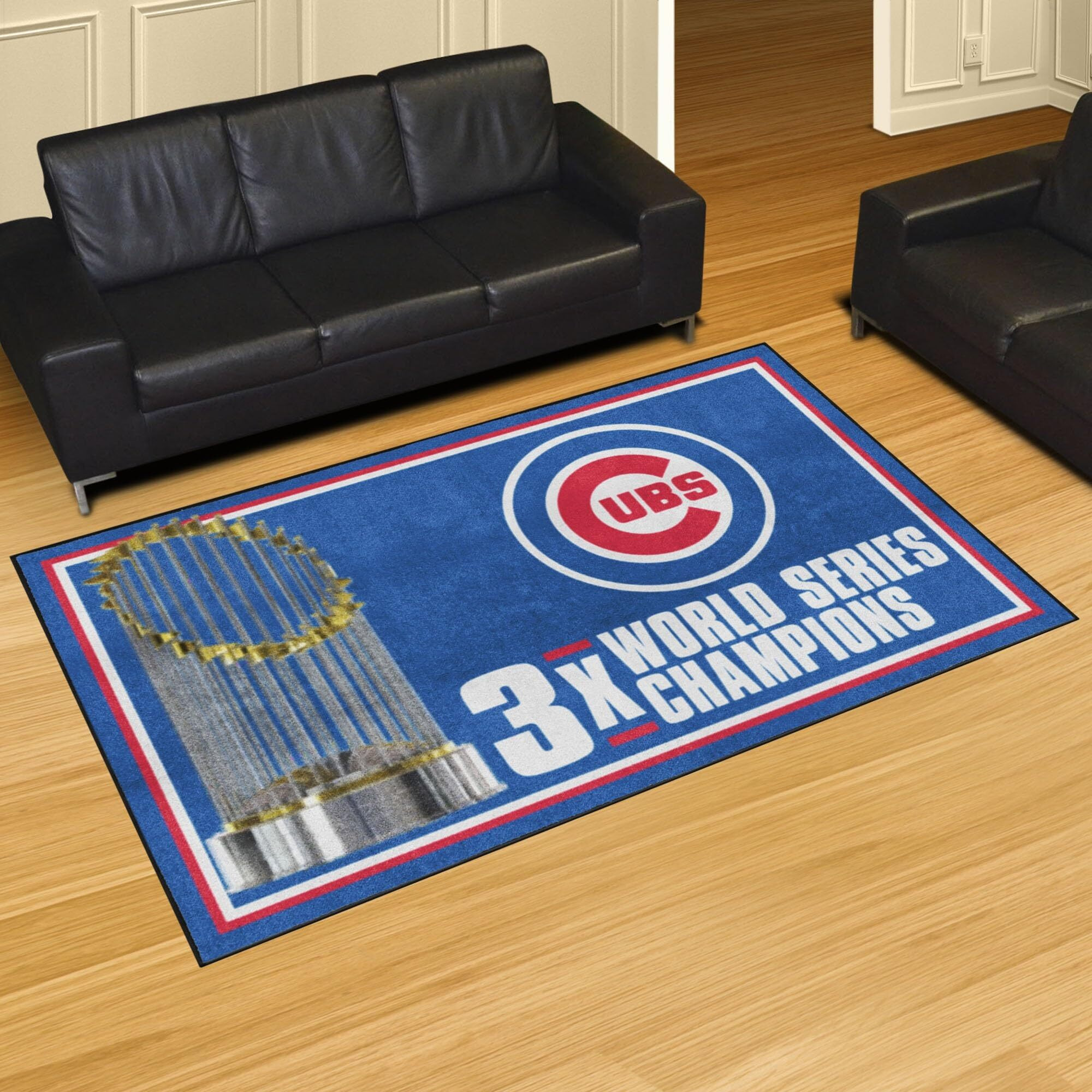 Chicago Cubs Dynasty 5ft. x 8 ft. Plush Area Rug