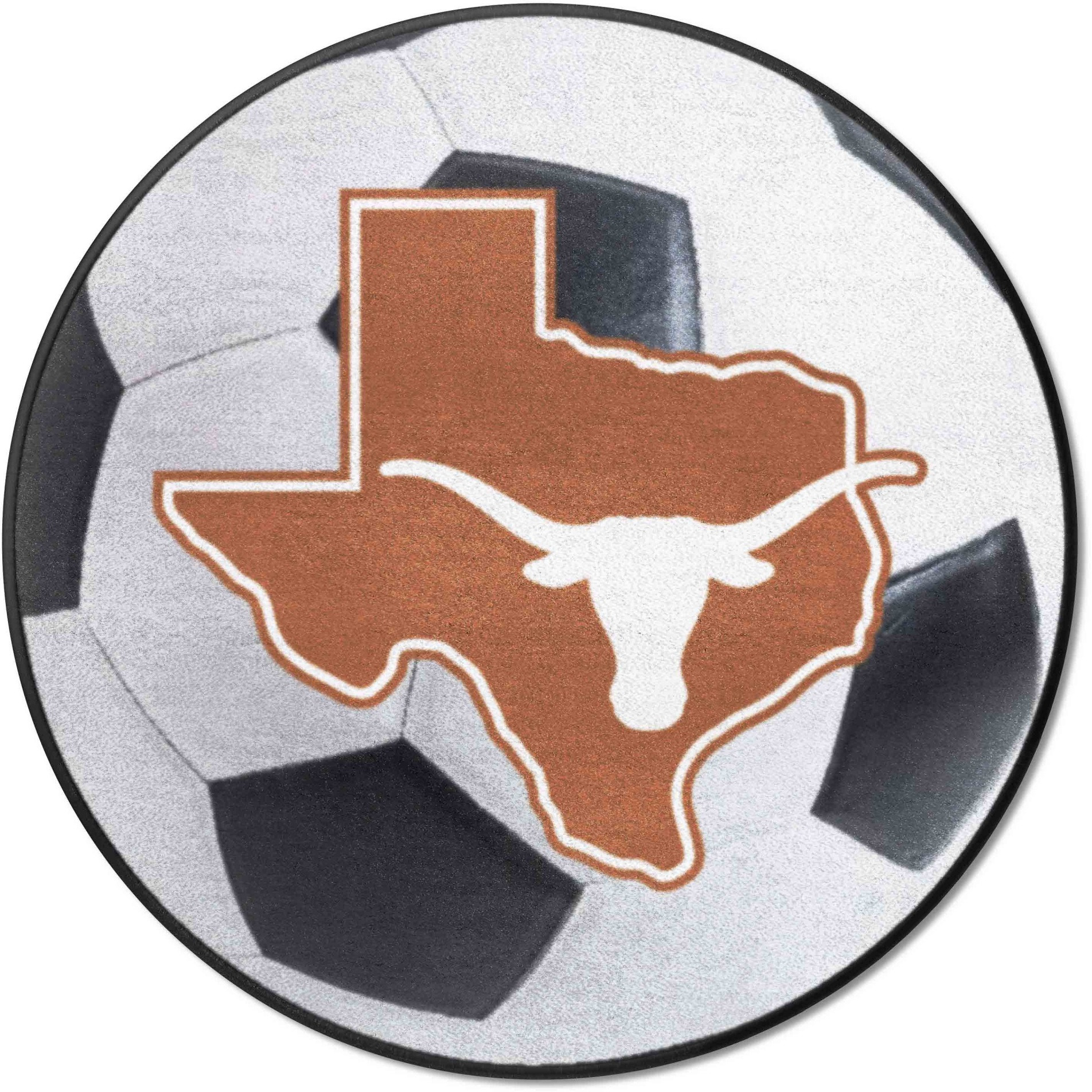 Texas Longhorns Soccer Ball Rug - 27in. Diameter