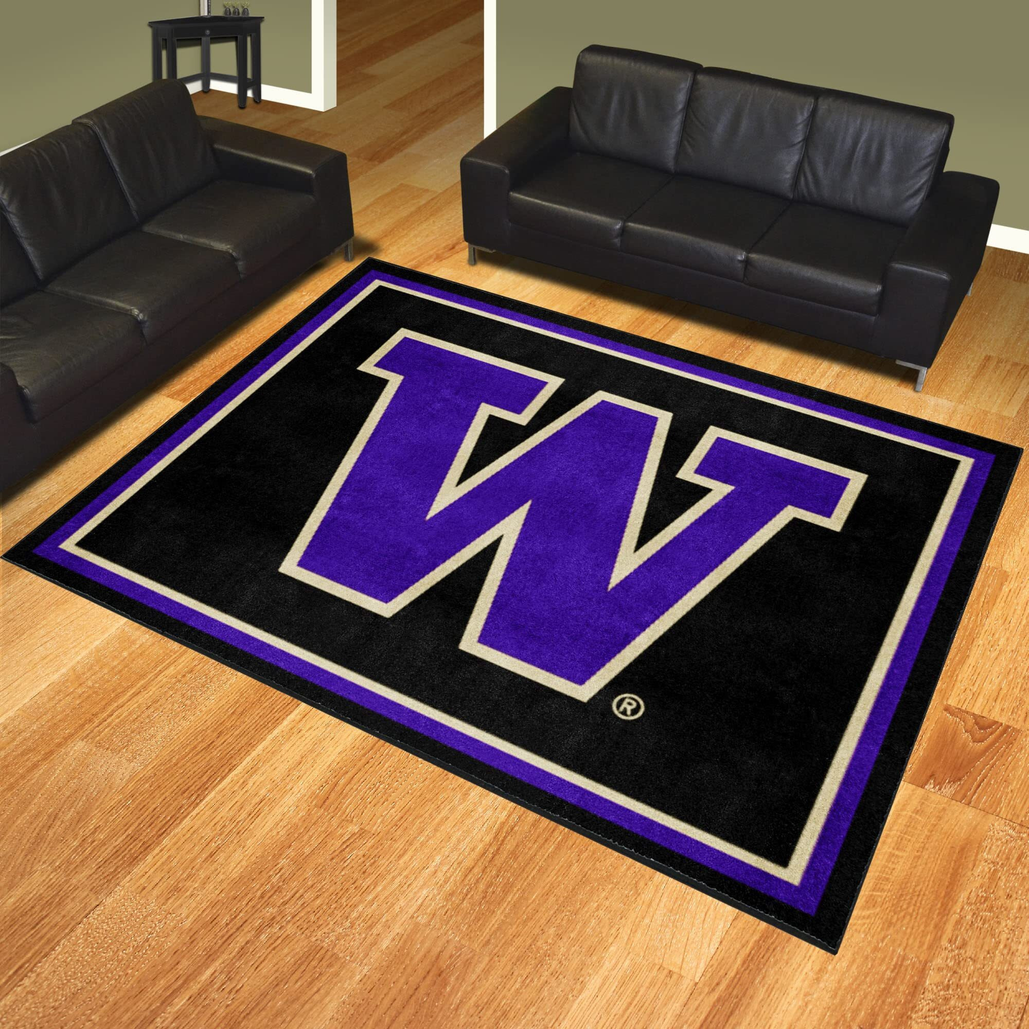 Washington Huskies 8ft. x 10 ft. Plush Area Rug