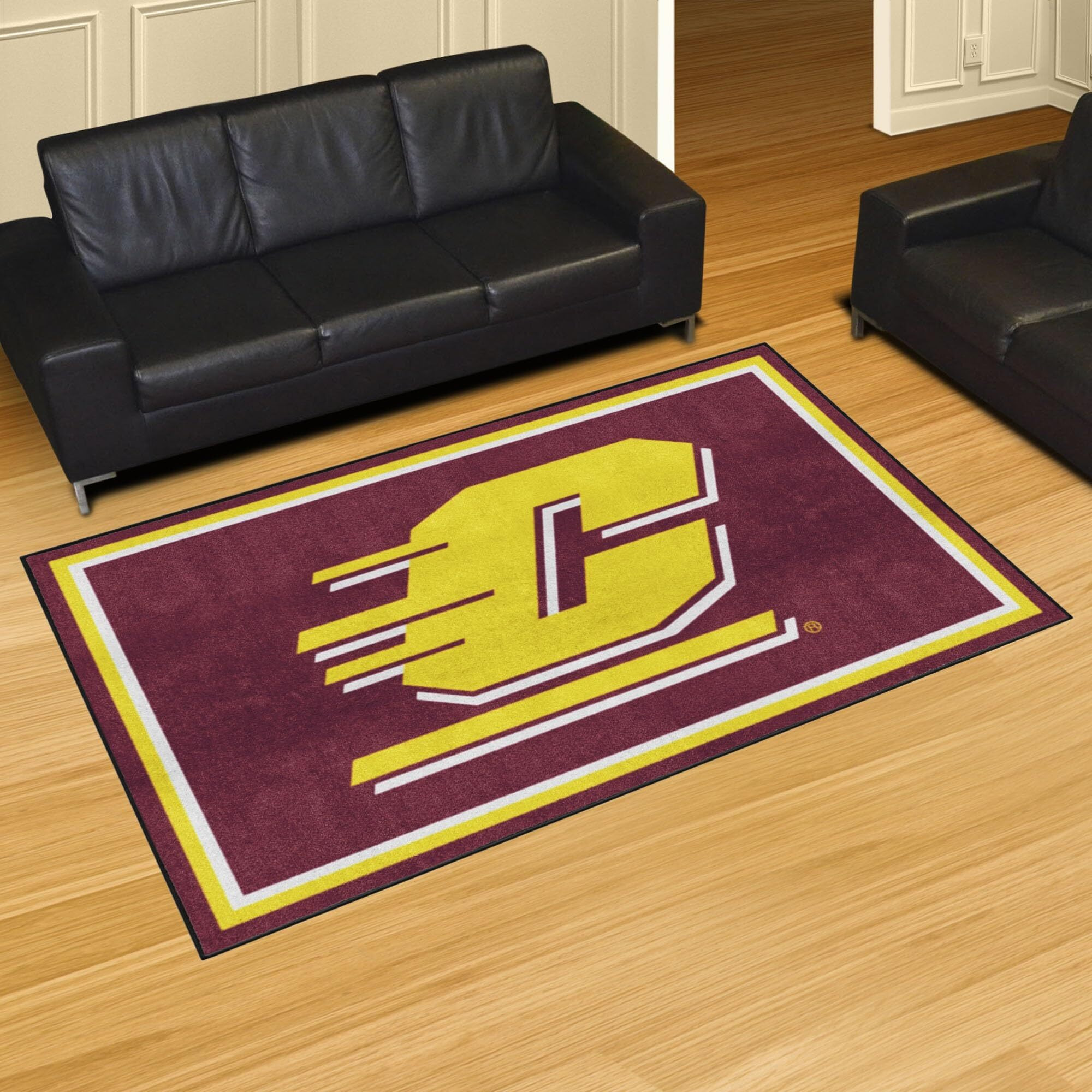 Central Michigan Chippewas 5ft. x 8 ft. Plush Area Rug