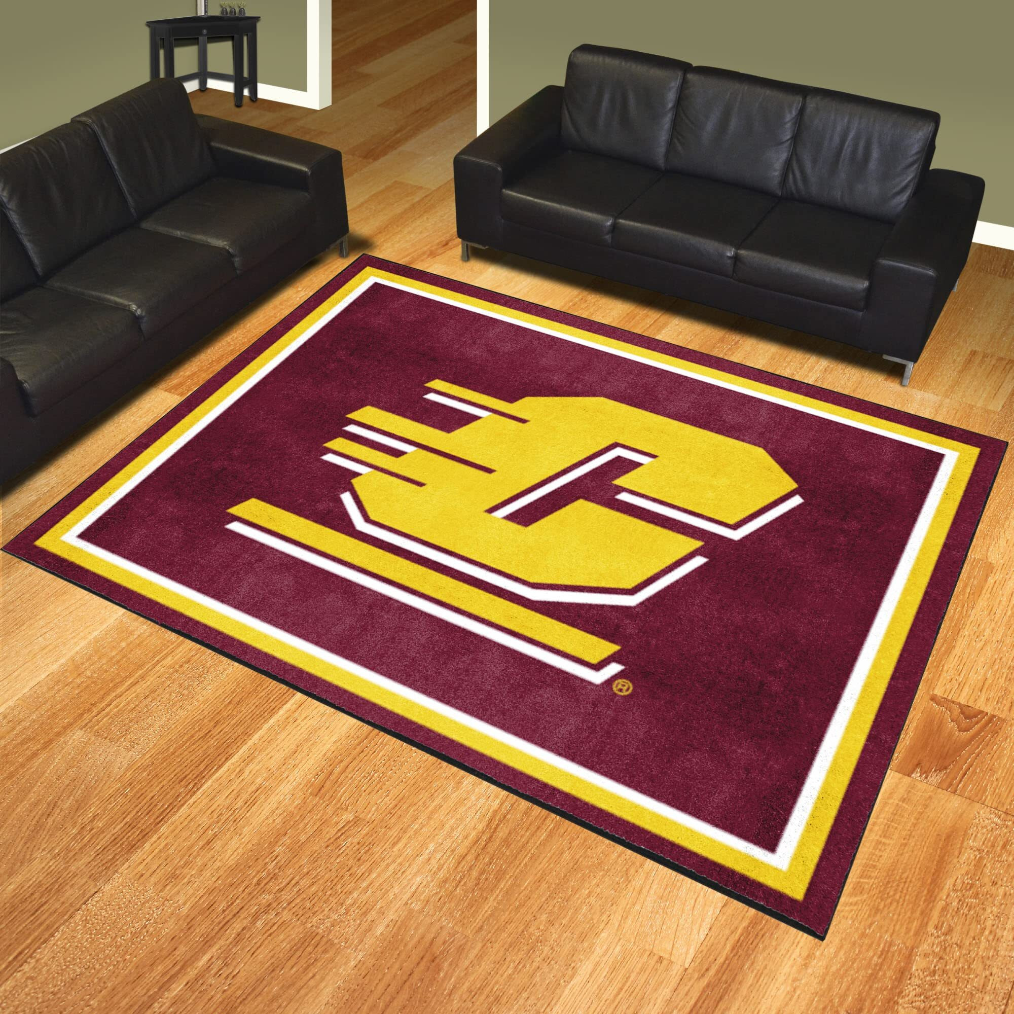 Central Michigan Chippewas 8ft. x 10 ft. Plush Area Rug