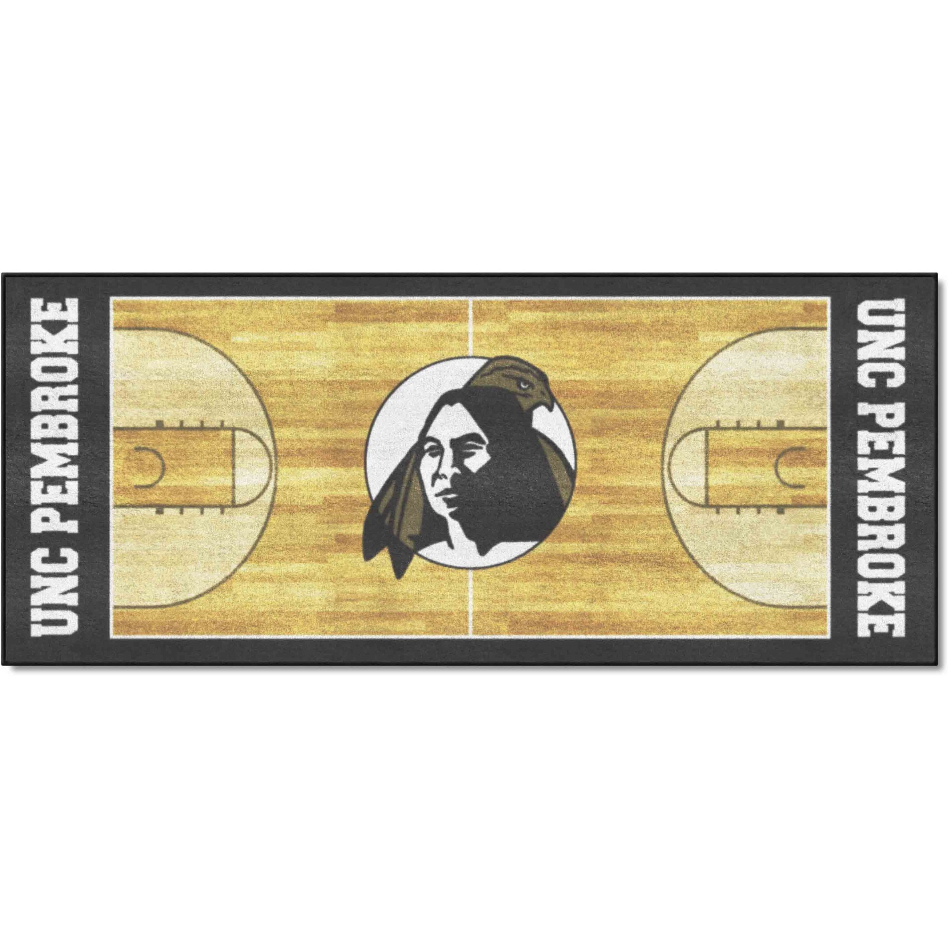 UNC Pembroke Braves Court Runner Rug - 30in. x 72in.
