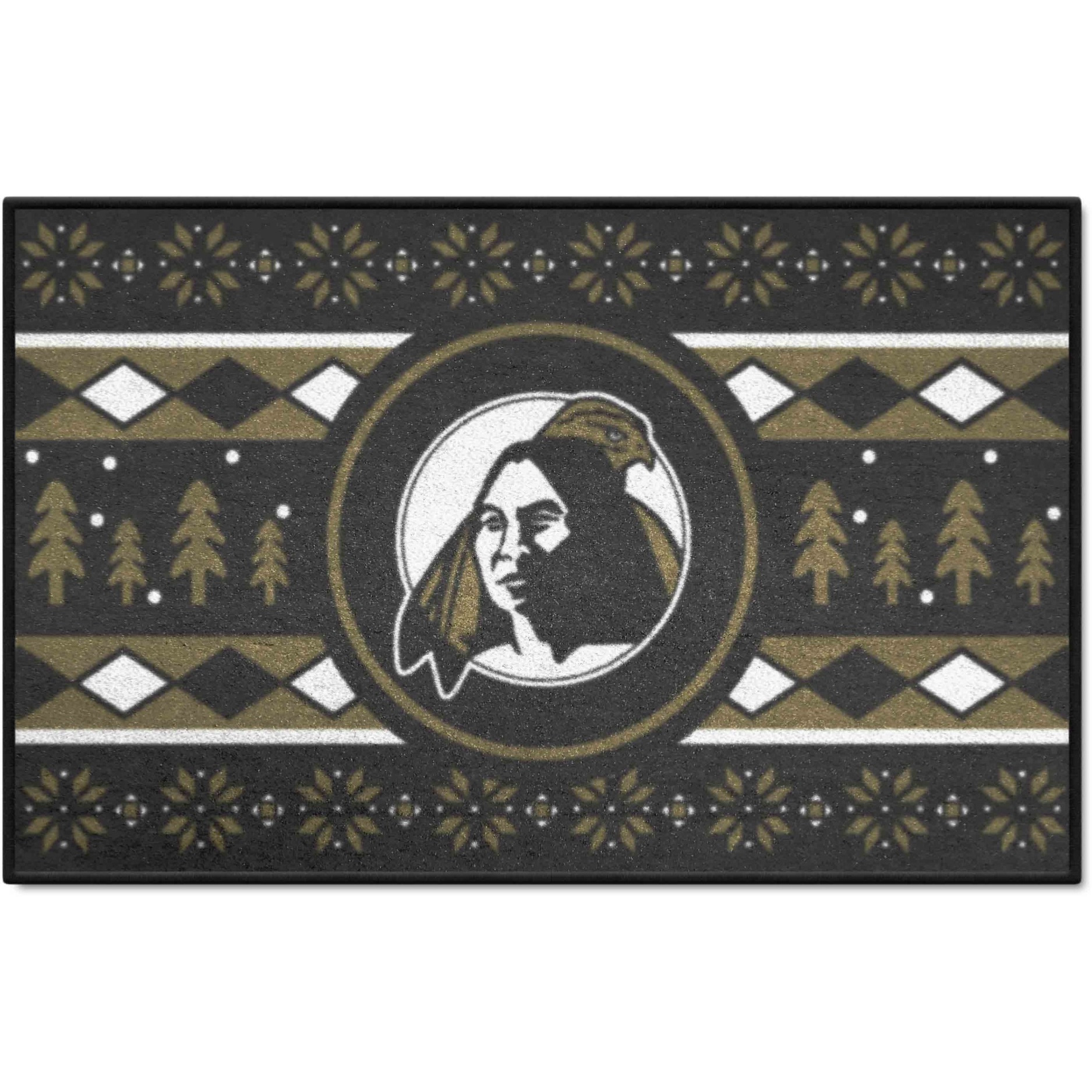 UNC Pembroke Braves Holiday Sweater Starter Mat Accent Rug - 19in. x 30in.
