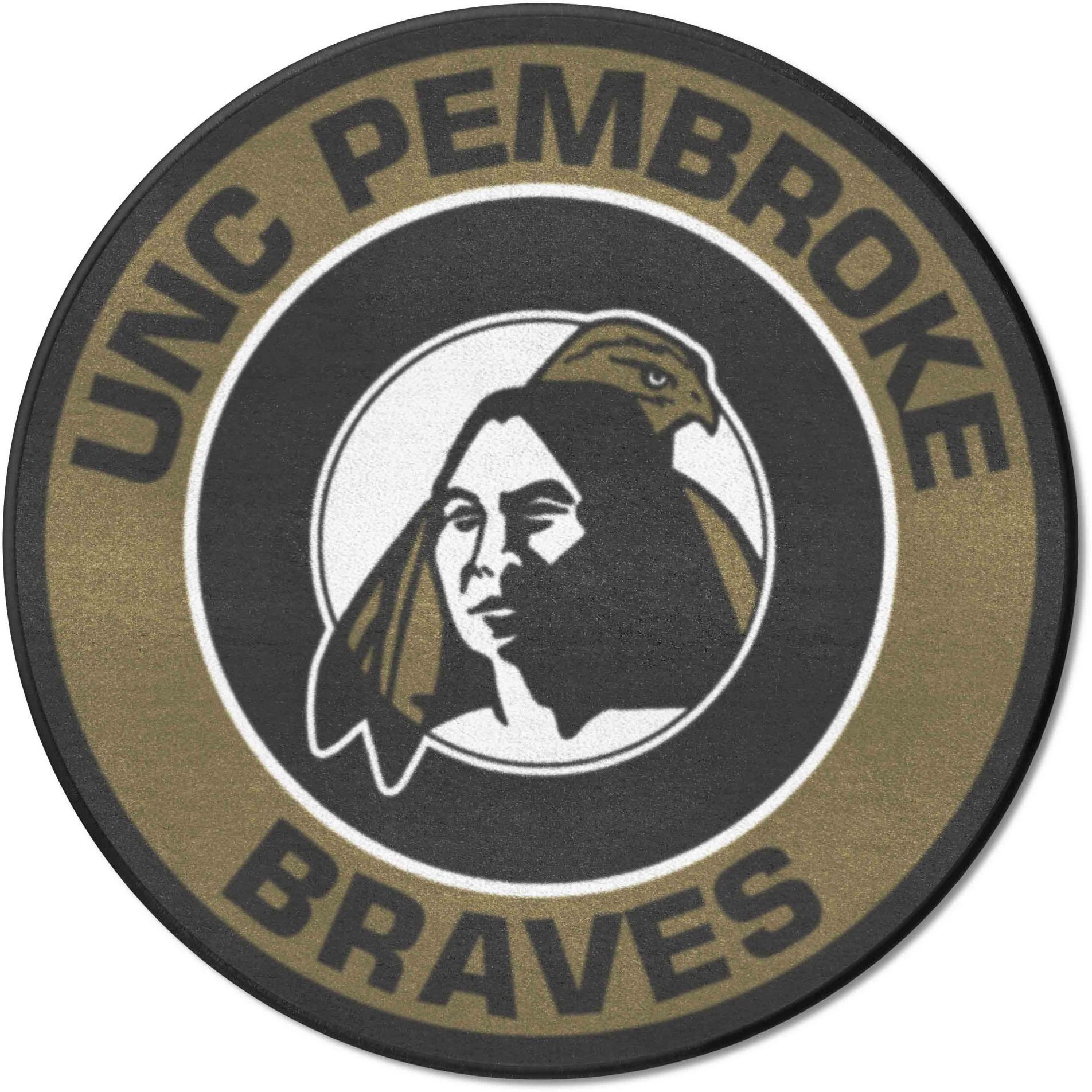 UNC Pembroke Braves Roundel Rug - 27in. Diameter