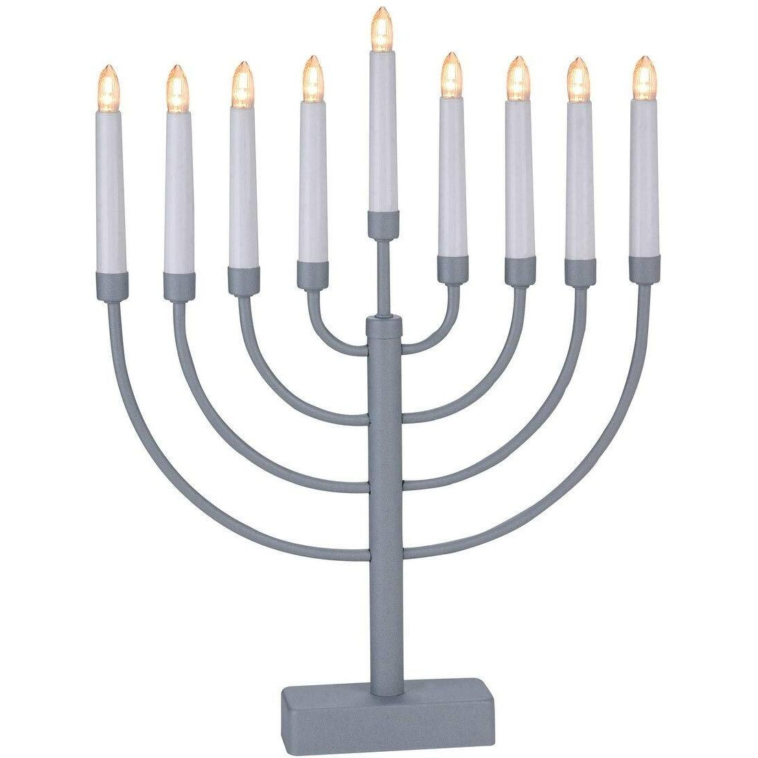 Menorah with Pewter Color Finish