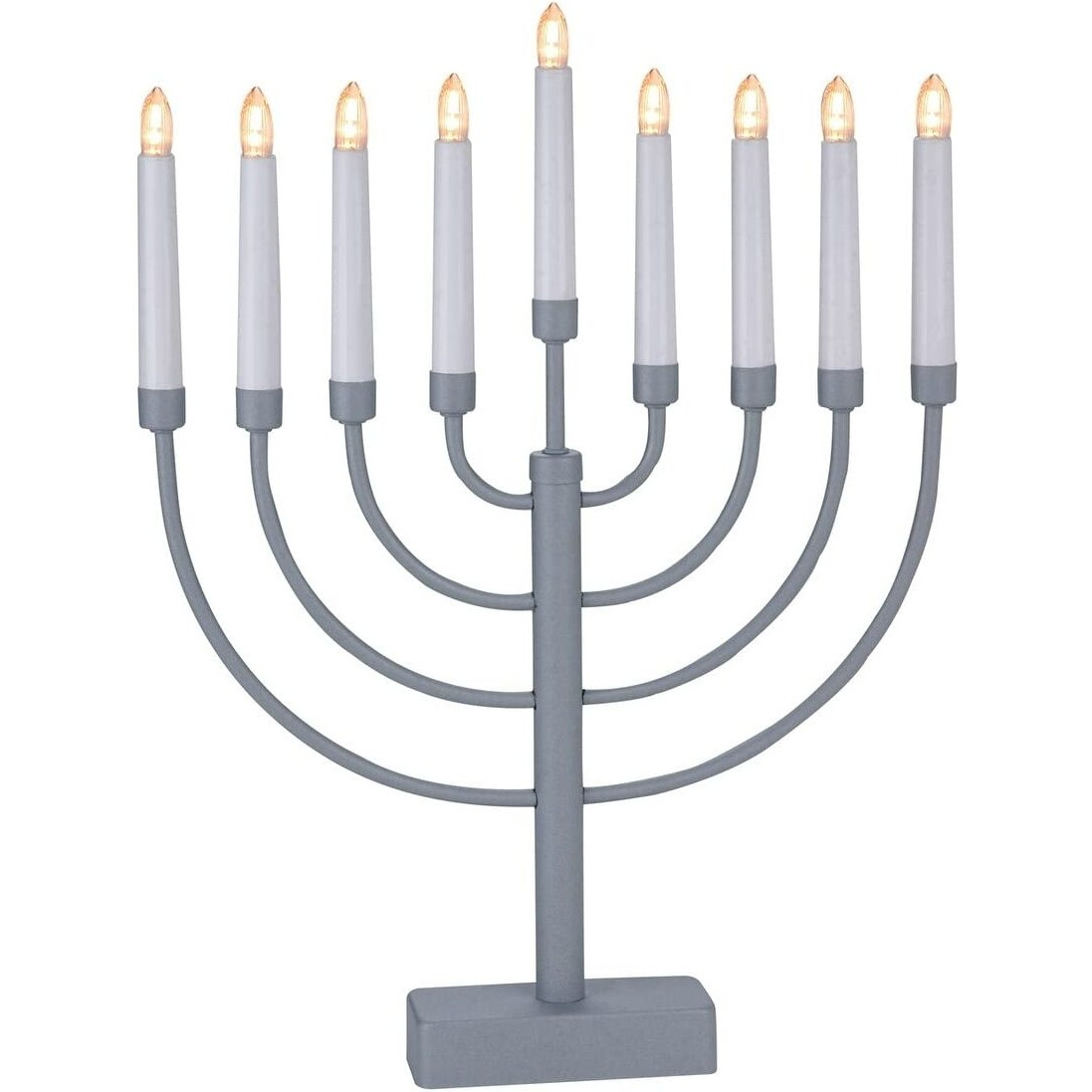 Menorah with Pewter Color Finish