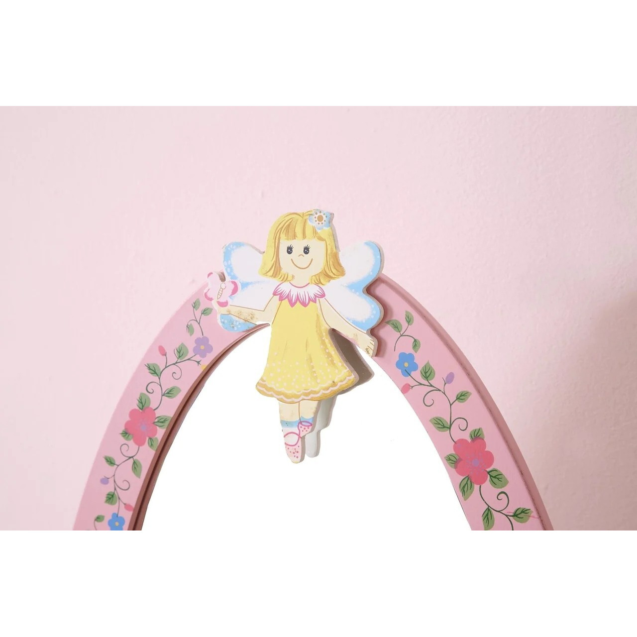 Kids Funnel Olivia the Fairy Girls Wooden Standing Mirror