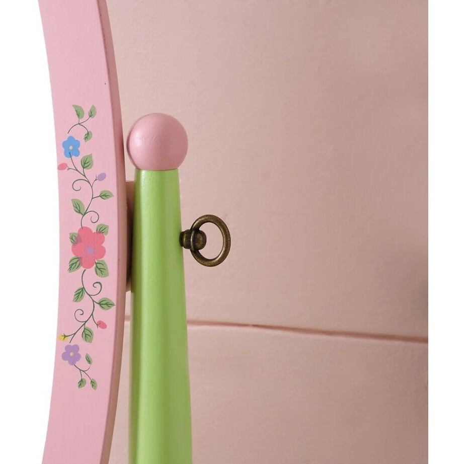 Kids Funnel Olivia the Fairy Girls Wooden Standing Mirror