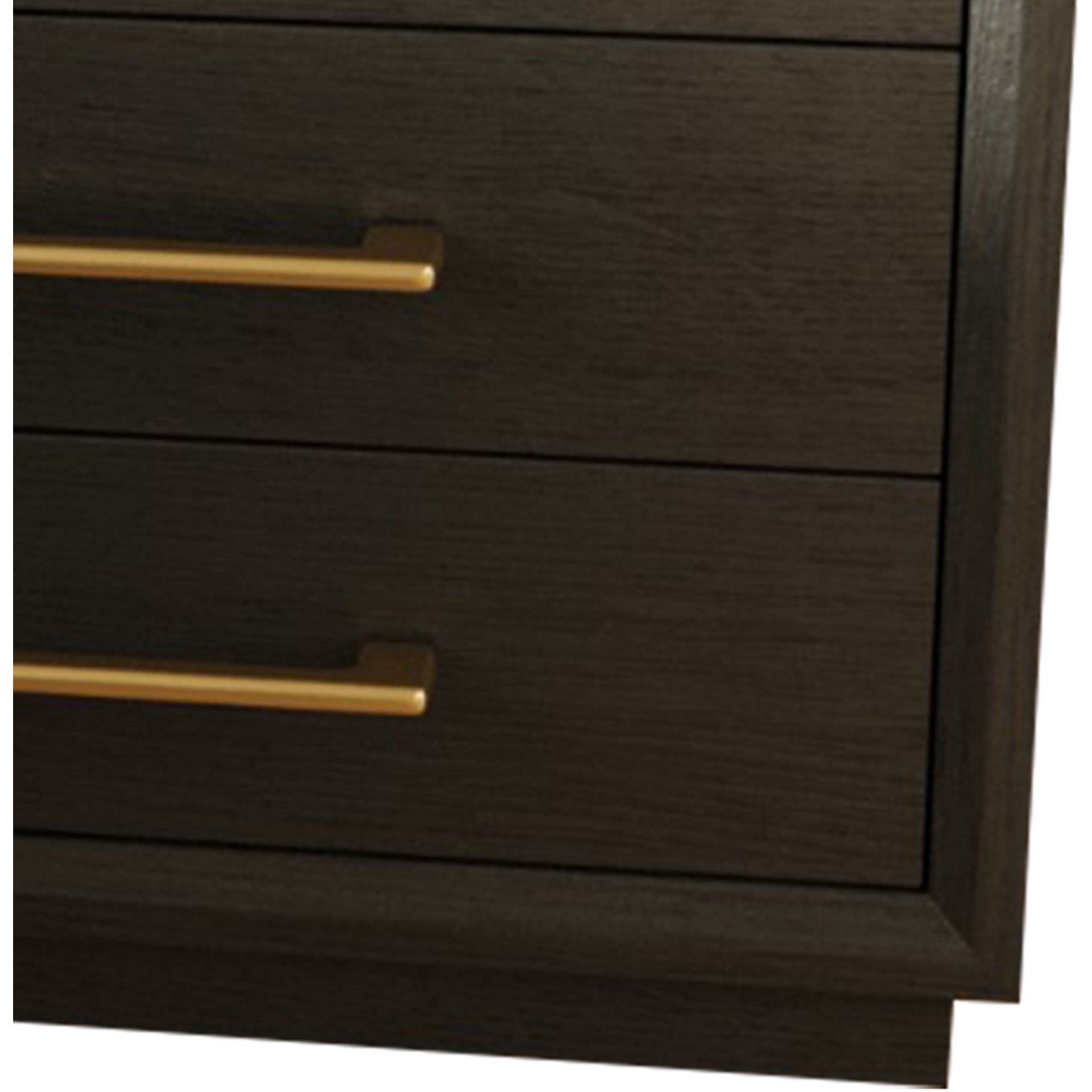 Cid Mizo 32 Inch Nightstand, 3 Drawers, Gray Solid Wood, Sturdy Plinth Base