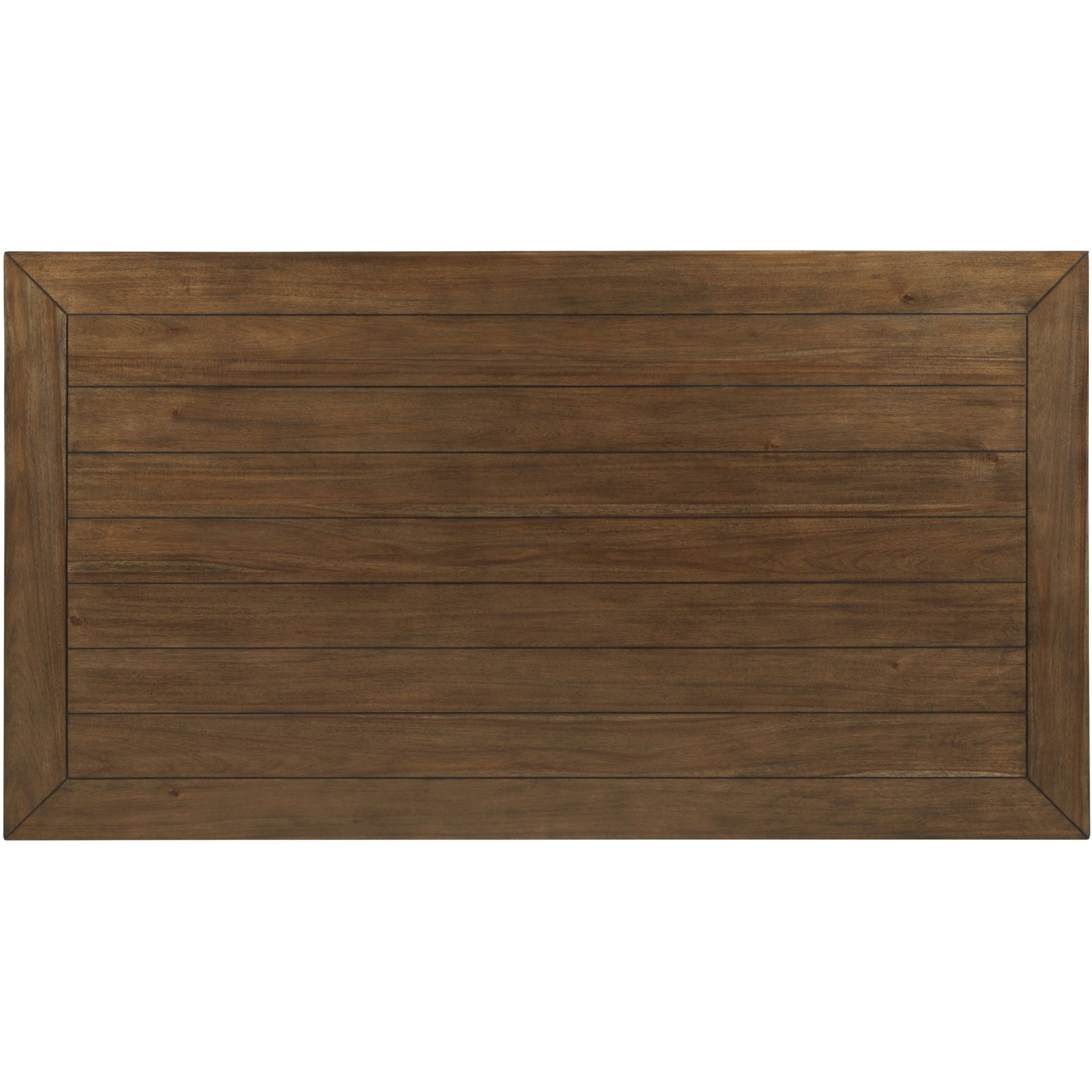 Trea 78 Inch Dining Table, 6 Drawers, Plank Top, 6 Seater, Rustic Brown