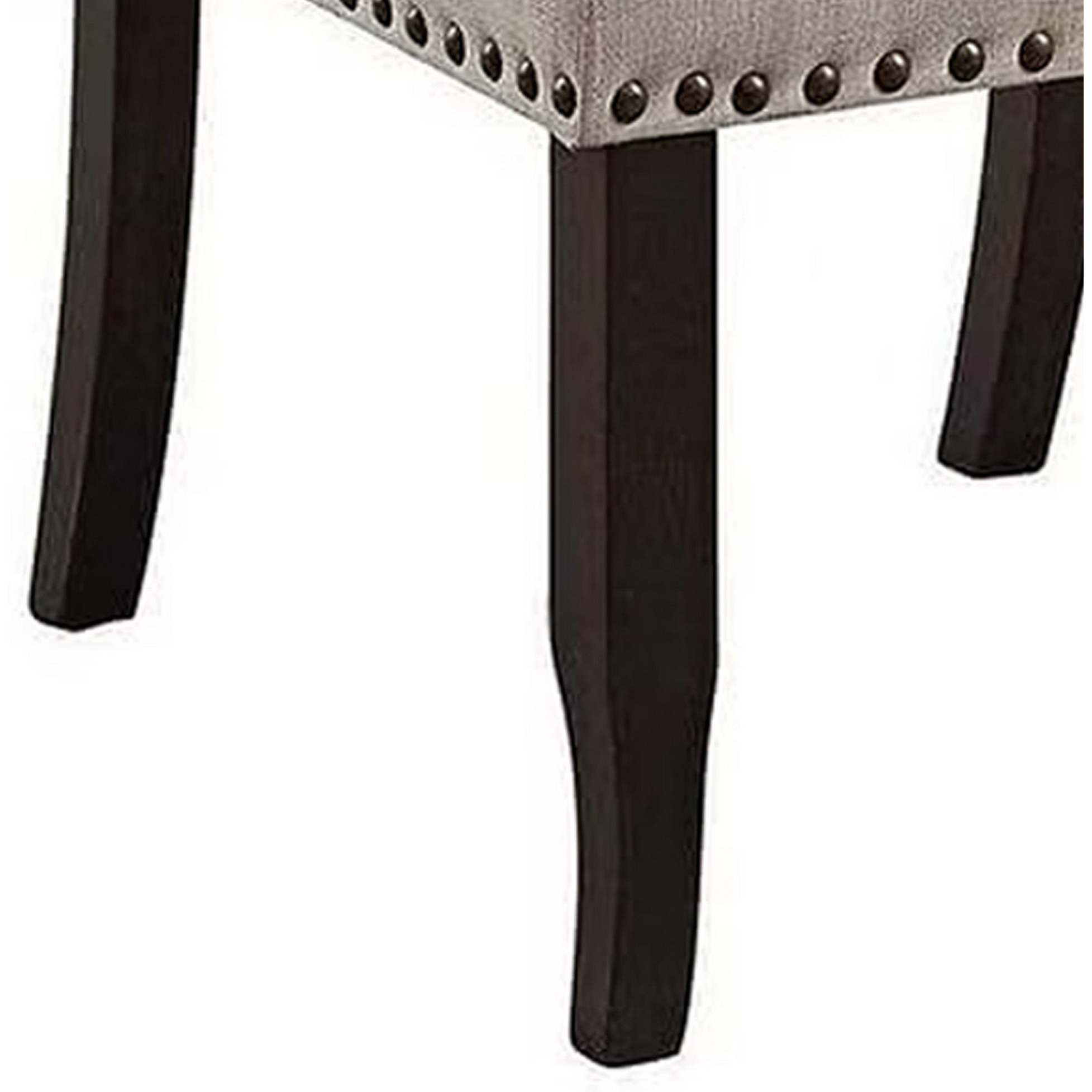 Bega 23 Inch Side Chair, Wingback, Button Tufted, Black, Gray, Set of 2