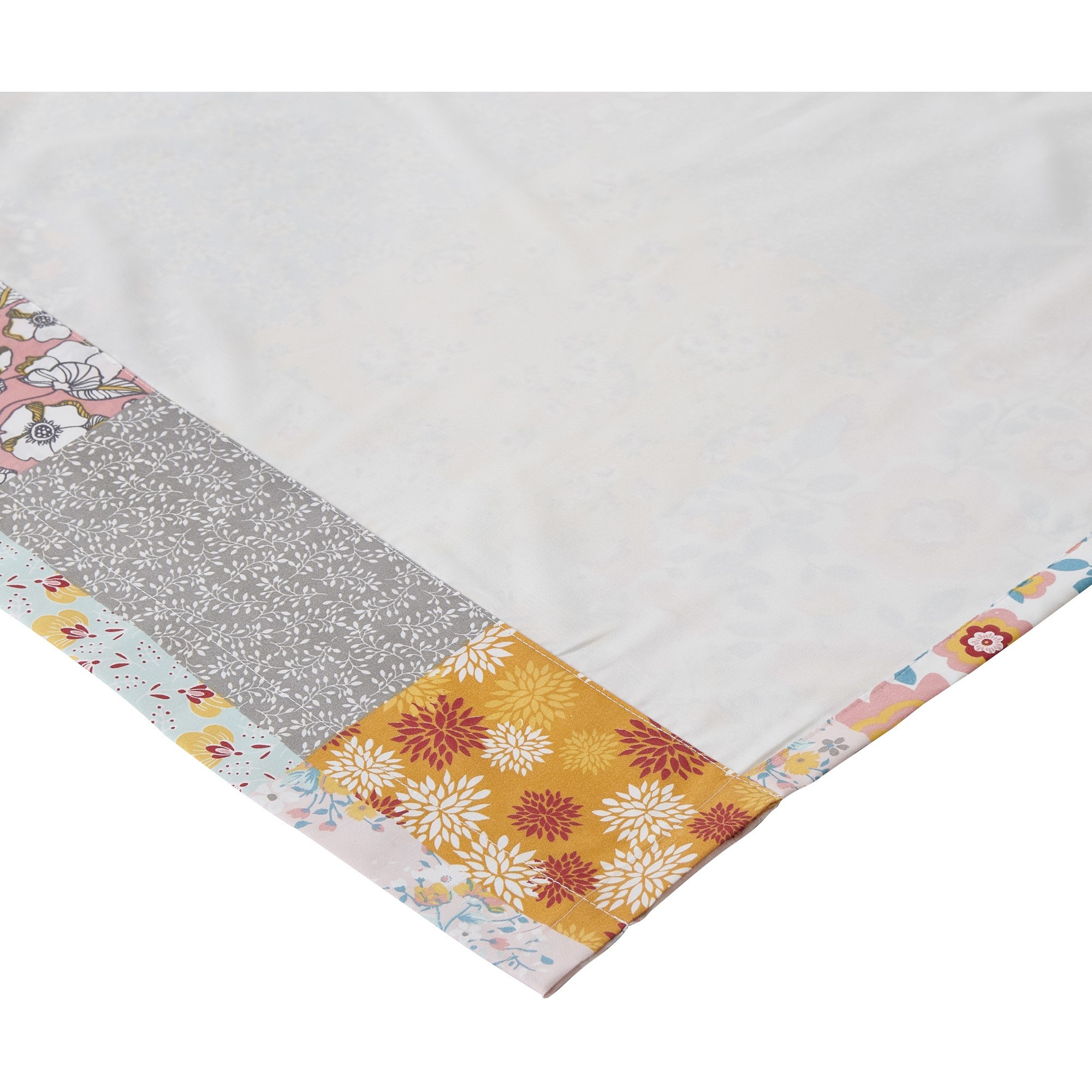 Turin 84 Inch Window Curtains, Brushed Microfiber, Multicolor Patchwork
