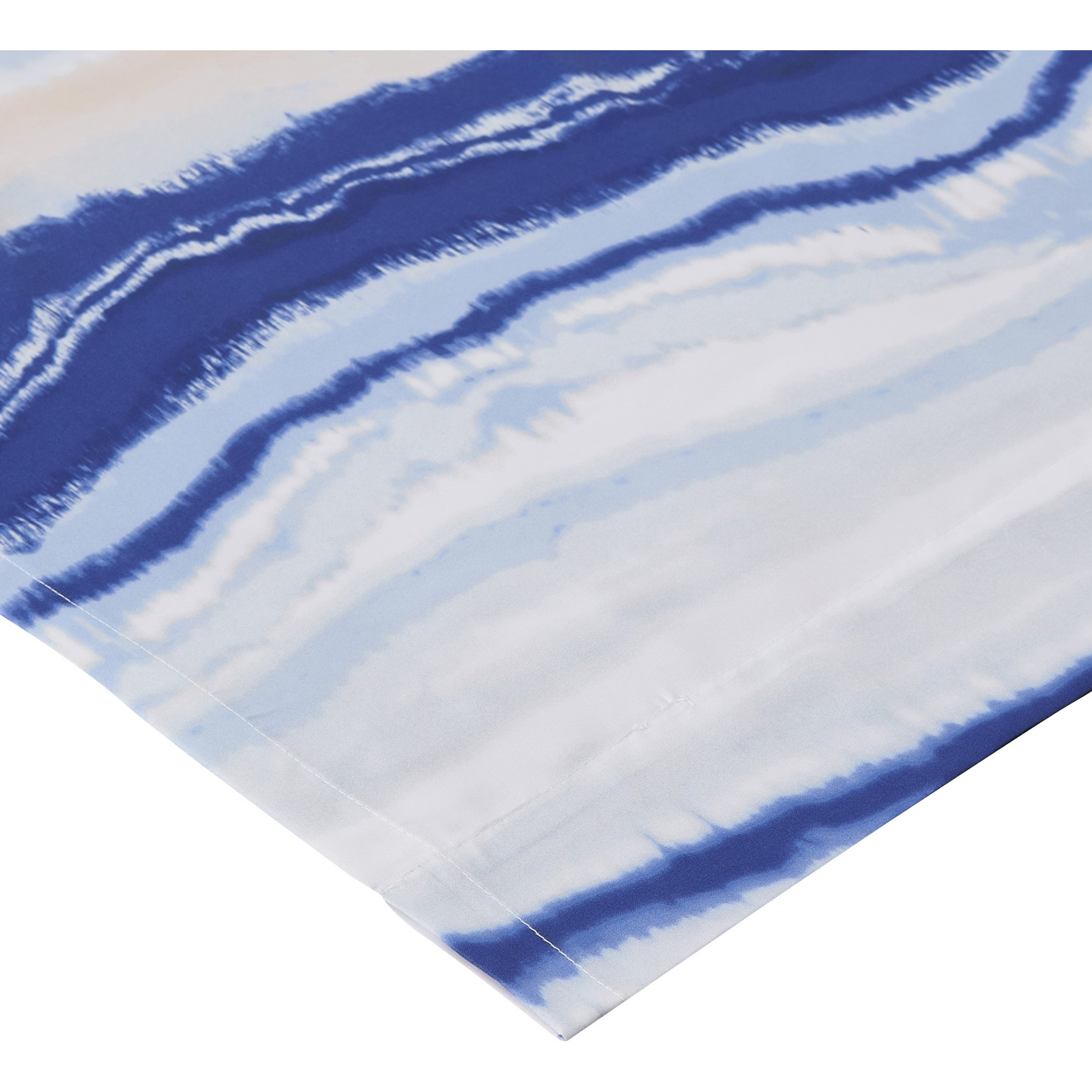 Oda 84 Inch Window Curtains, Microfiber Polyester, Blue Ocean Wave Print