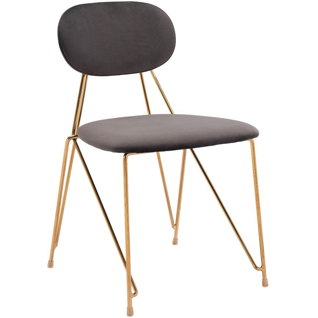 Georges Dining Chair (Set of 2) Gray & Gold