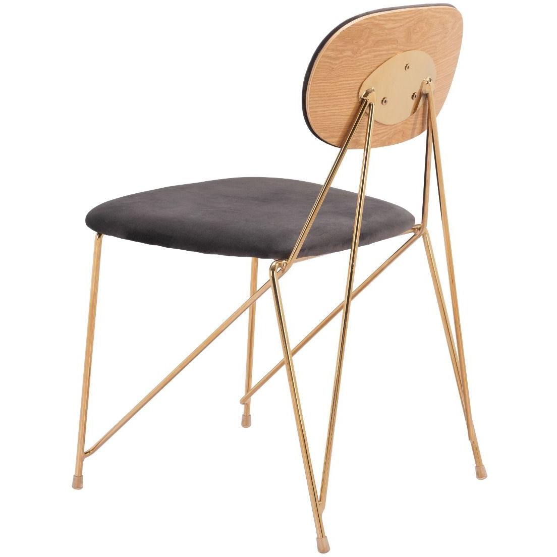 Georges Dining Chair (Set of 2) Gray & Gold