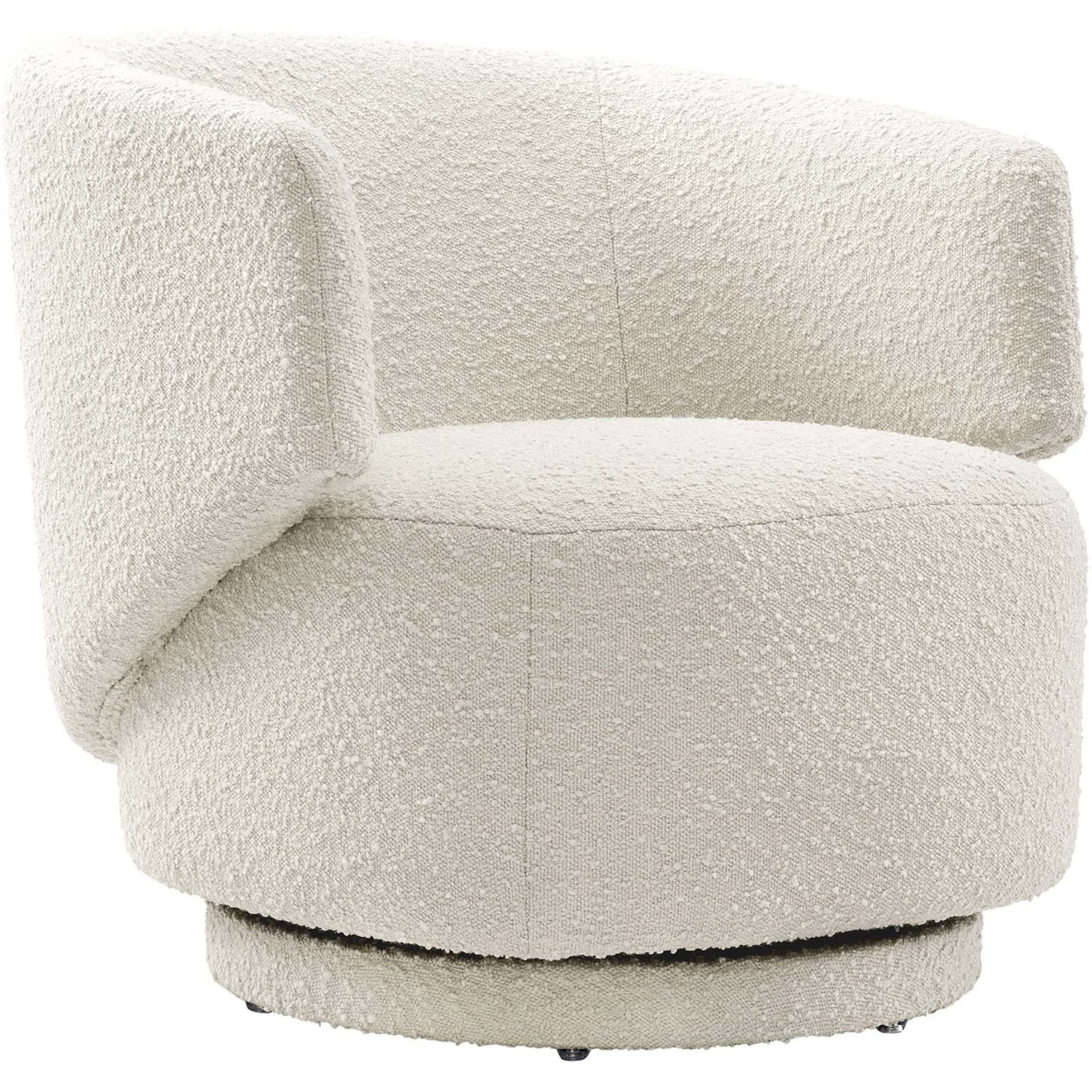 Celestia Boucle Fabric Swivel Chair