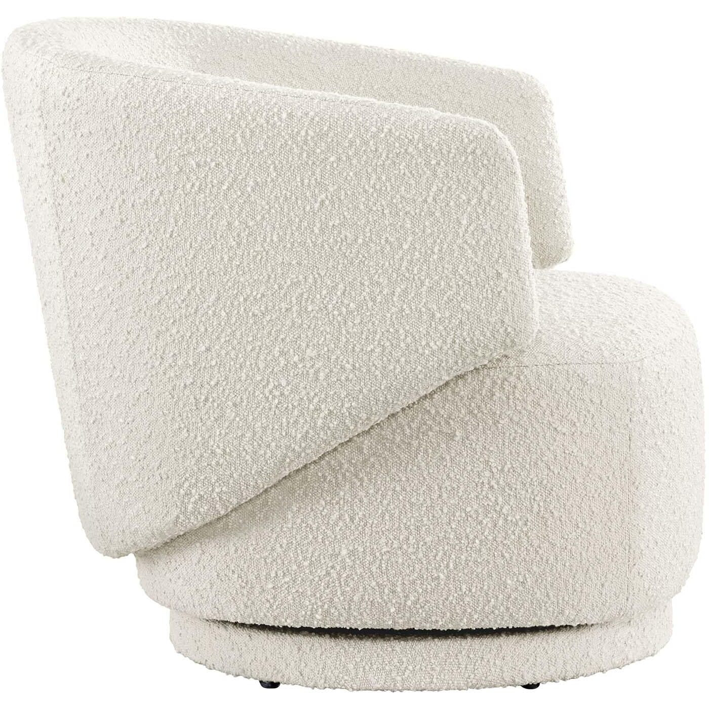 Celestia Boucle Fabric Swivel Chair