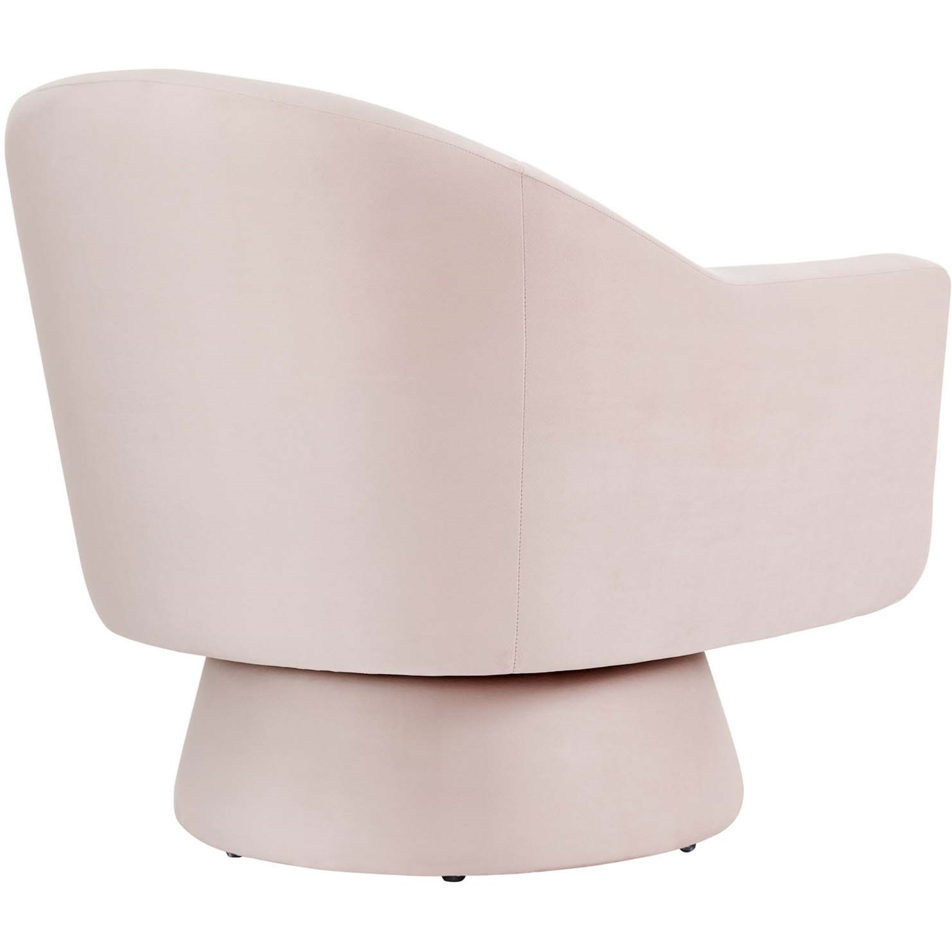 Astral Performance Velvet Fabric and Wood Swivel Chair