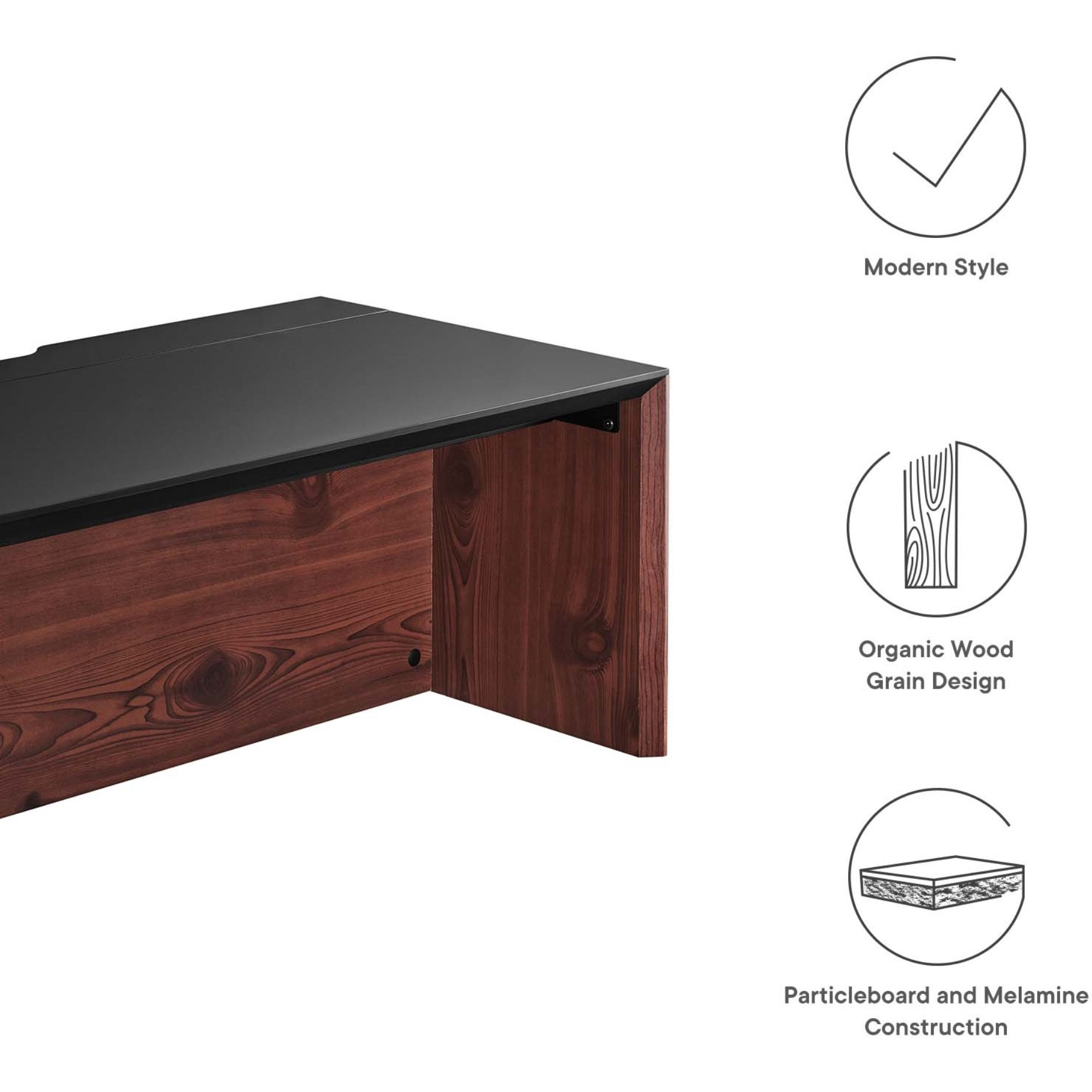 Kinetic 38" Wall-Mount Office Desk With Cabinet and Shelf