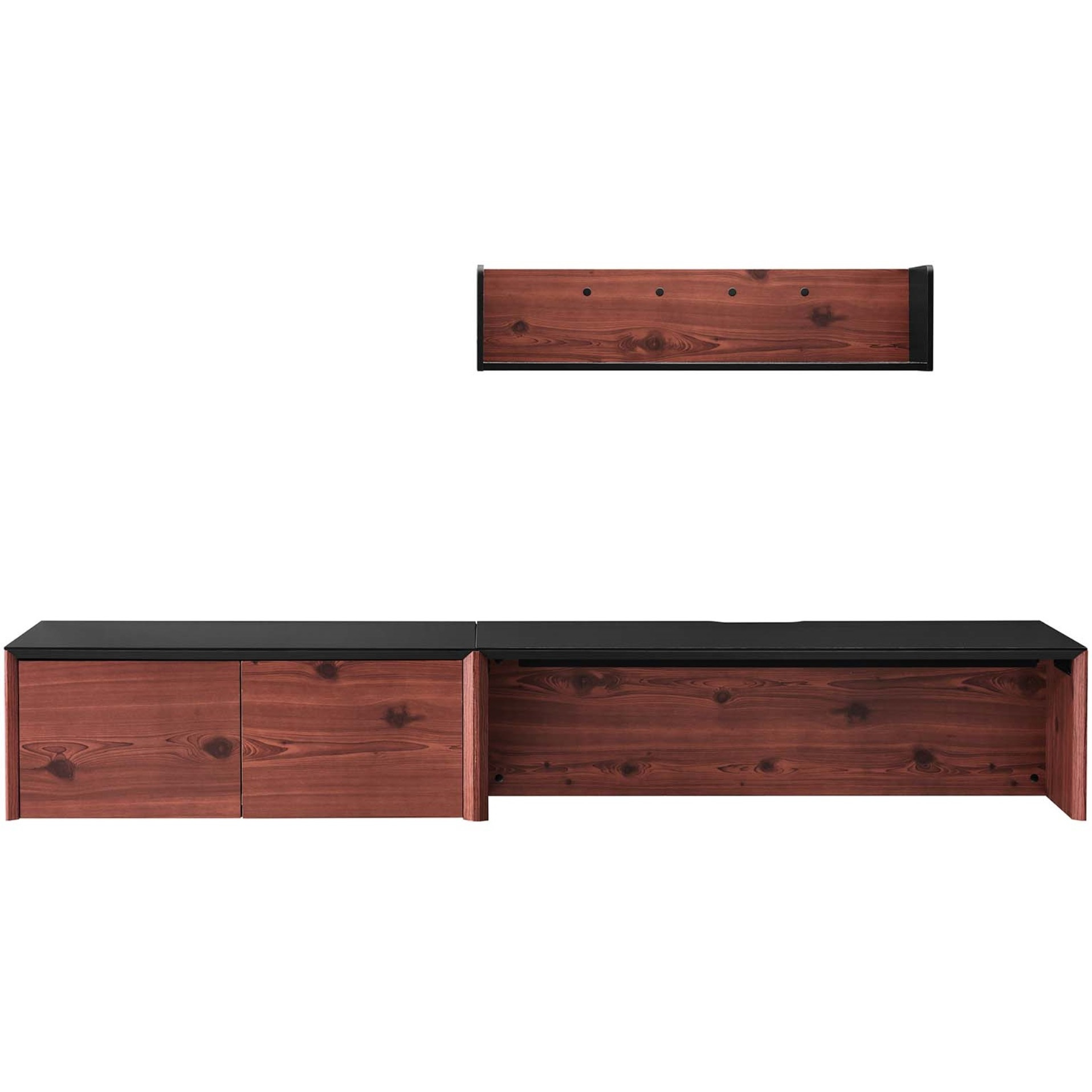 Kinetic 49" Wall-Mount Office Desk With Cabinet and Shelf
