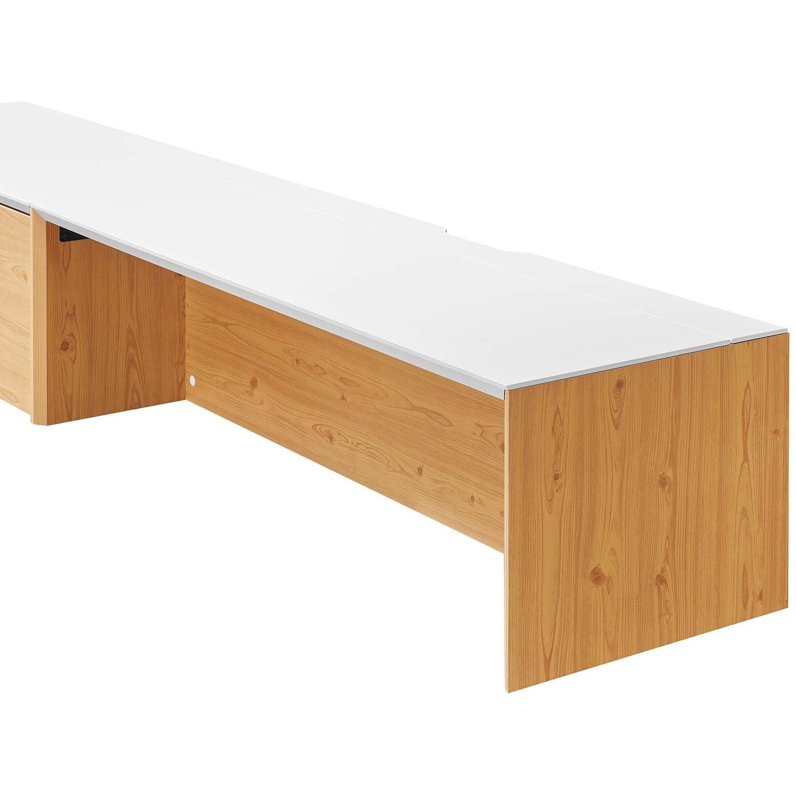 Kinetic 49" Wall-Mount Office Desk With Cabinet and Shelf