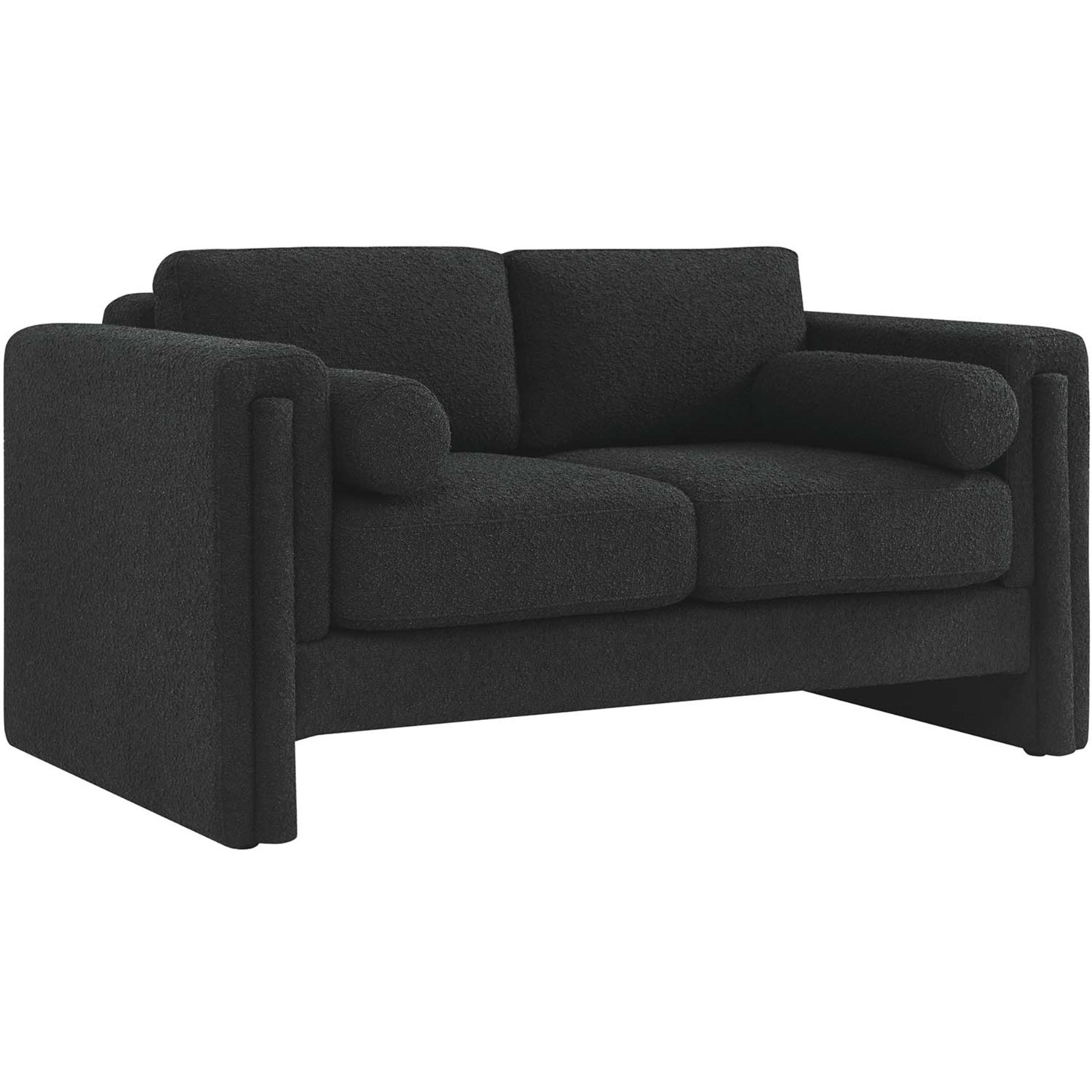 Visible Boucle Fabric Loveseat